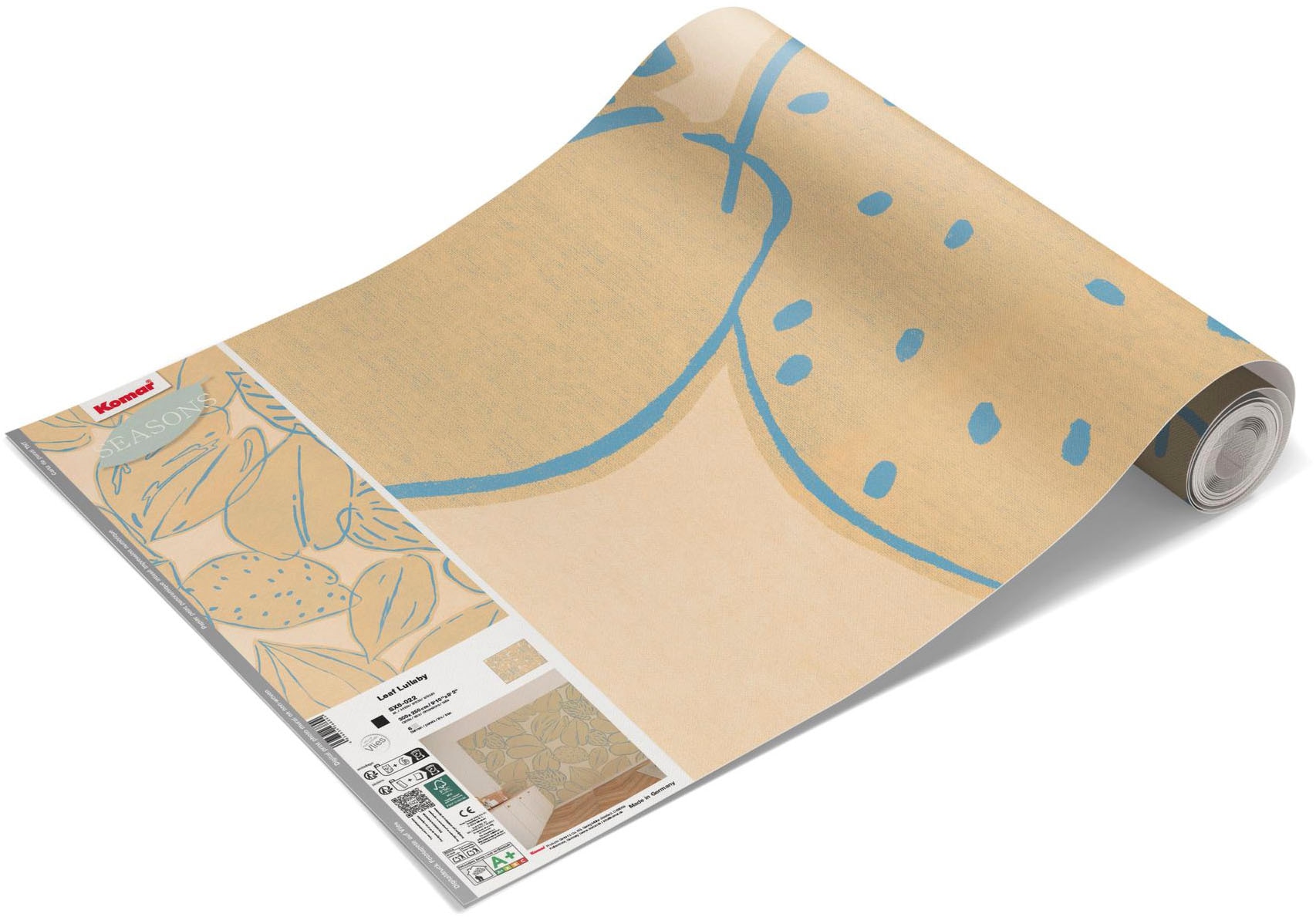 Komar Fototapete »Vlies Fototapete - Leaf Lullaby - Größe 300 x 250 cm« Motiv | bedruckt glatt