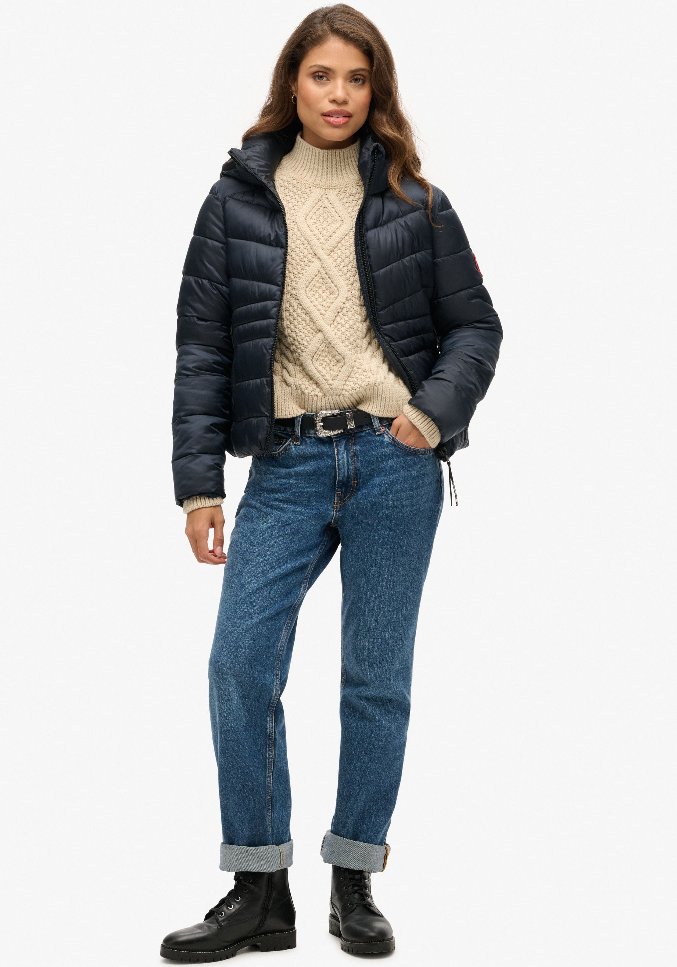 Superdry Steppjacke »HOODED FUJI QUILT PADDED JKT«, mit Kapuze