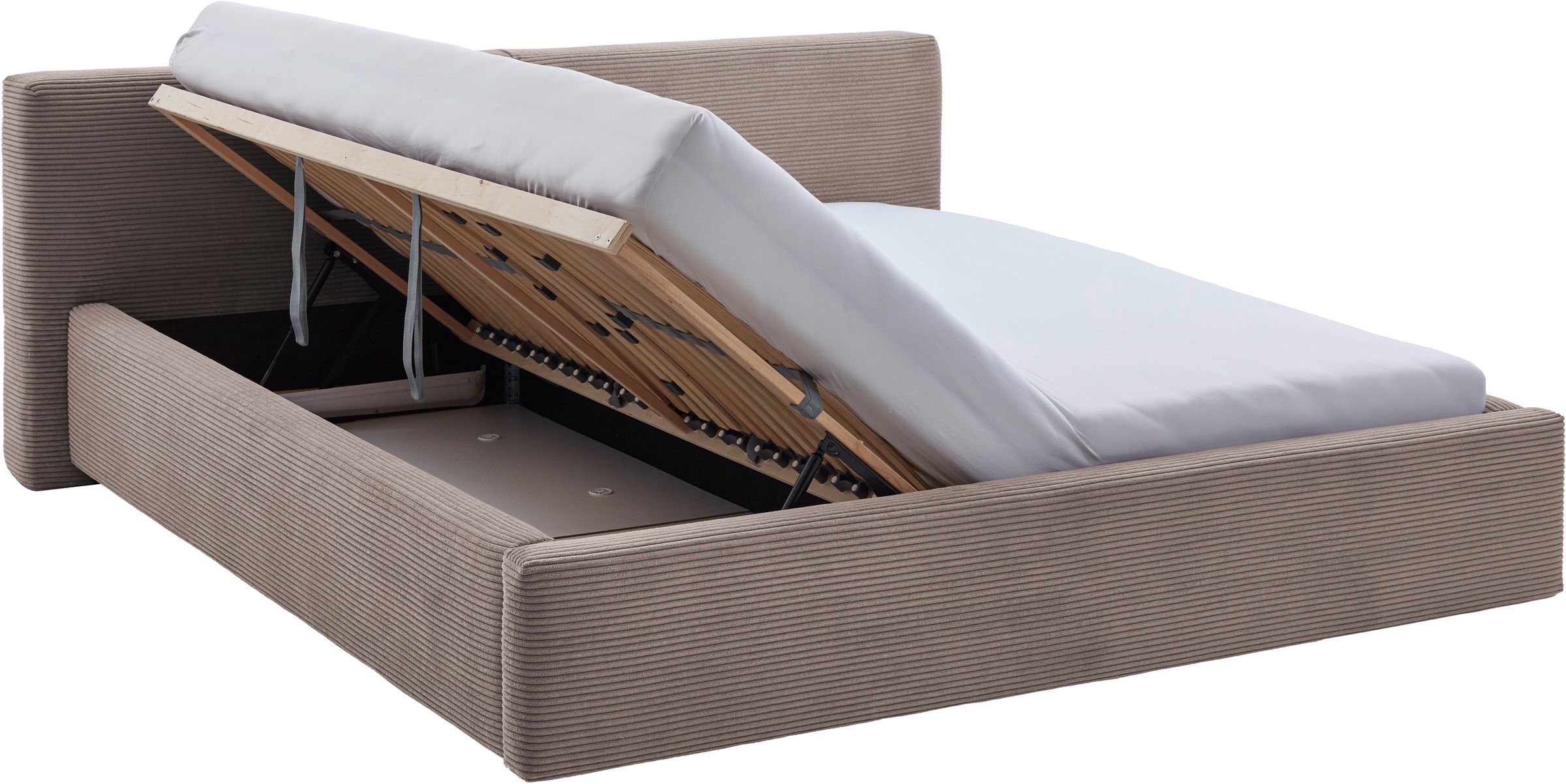 meise.möbel Polsterbett »Cube wahlweise mit Matratze und Bettkasten«, extra flaches Kopfteil, erhältlich in den Breiten 140cm, 160cm & 180cm