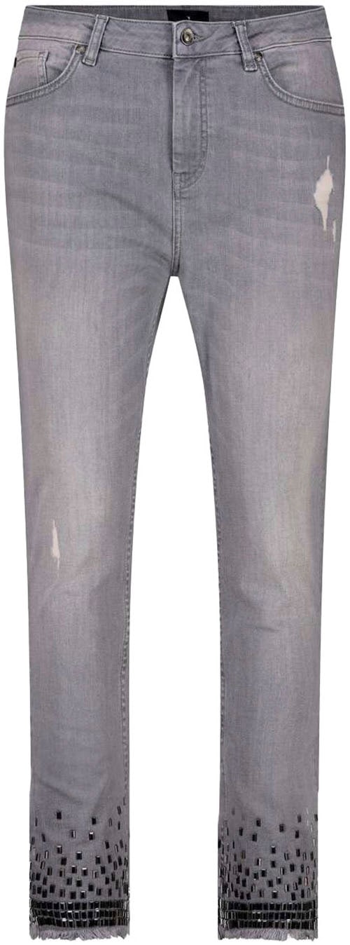 Monari Röhrenjeans, mit Glitzersteinchen