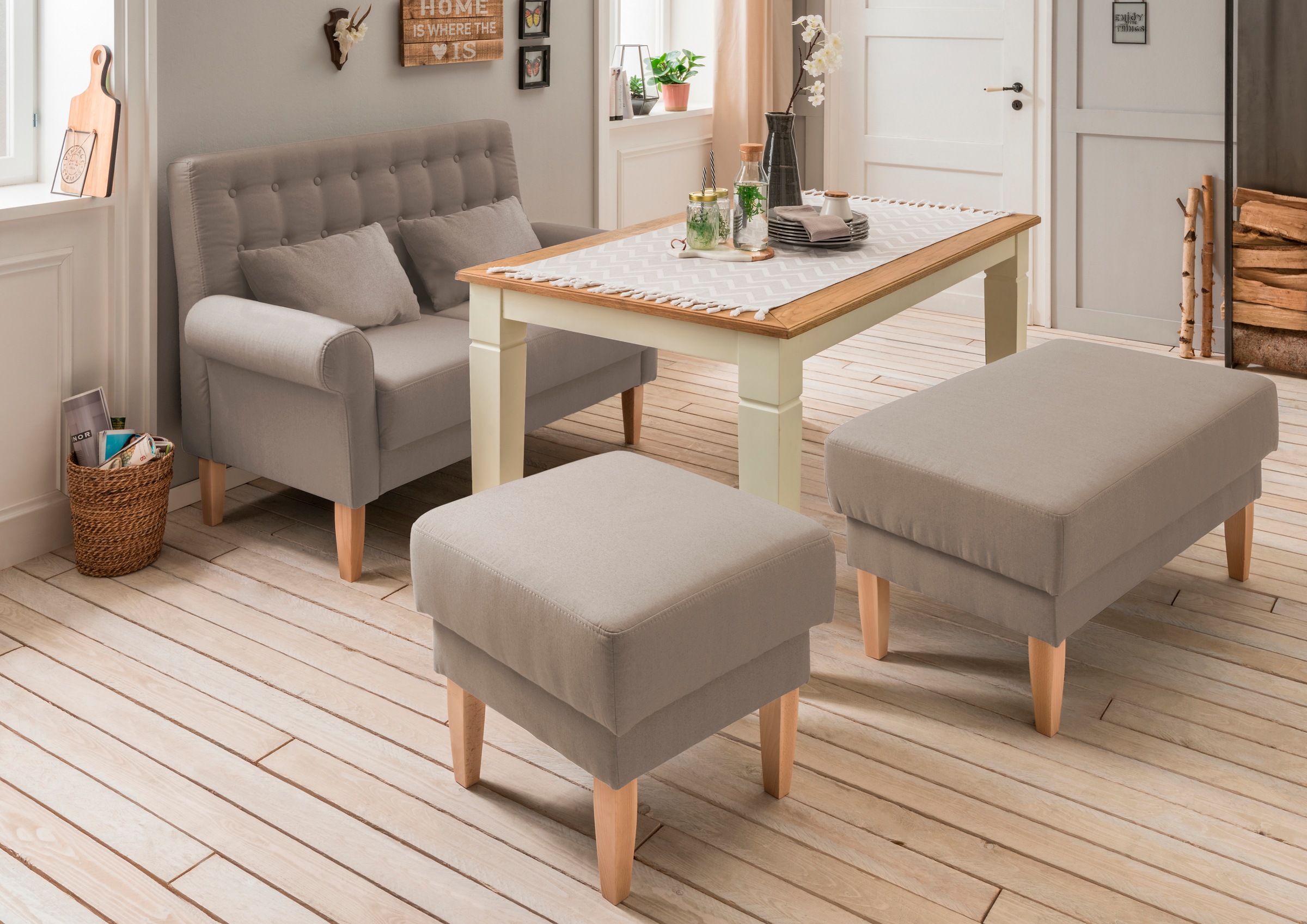 Home affaire Küchensofa »Scalea«, inkl. 2 Stk. Zierkissen, in verschiedenen Stoffen und Farben