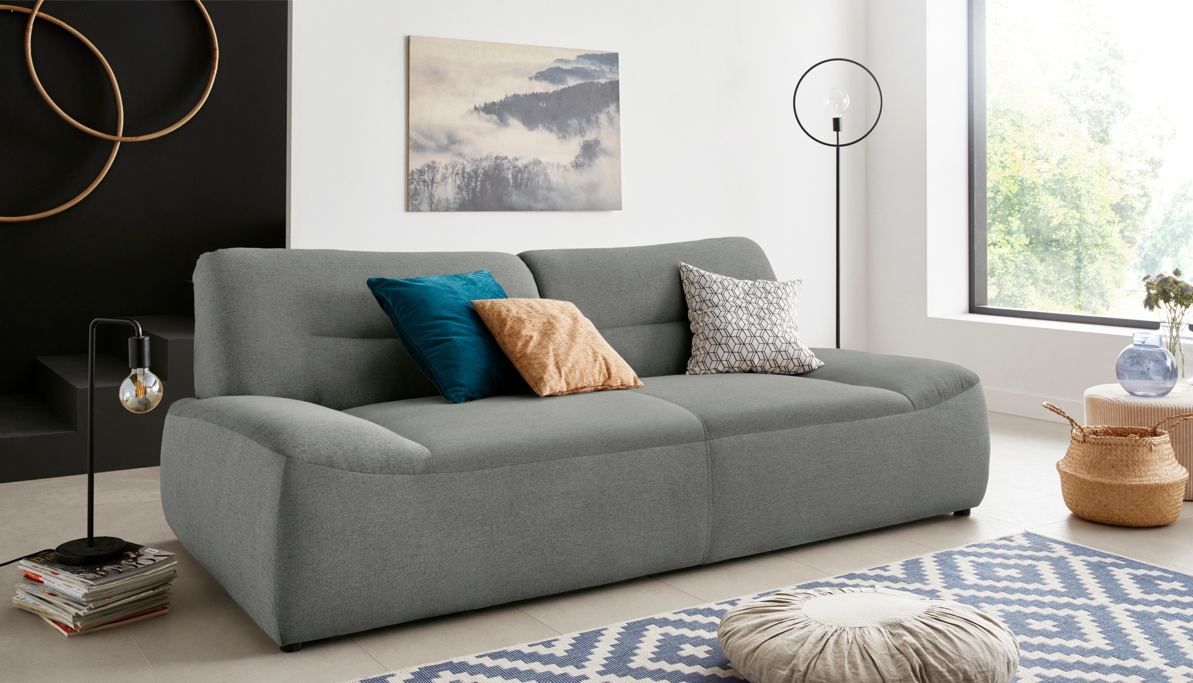 DOMO collection 2,5-Sitzer »Cesena modern, elegant und zeitlos, komfortabel, flache Armlehnen« fester Sitzkomfort