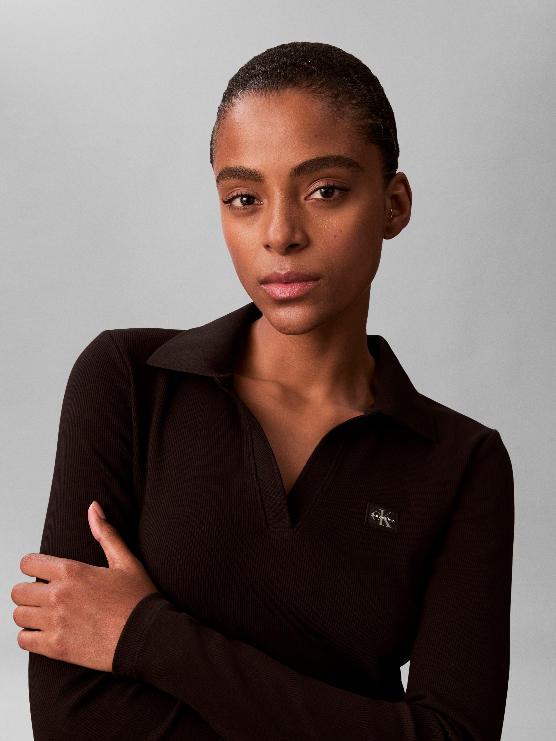 Calvin Klein Jeans Midikleid Ohne Tasche Regular fit mit V-Ausschnitt