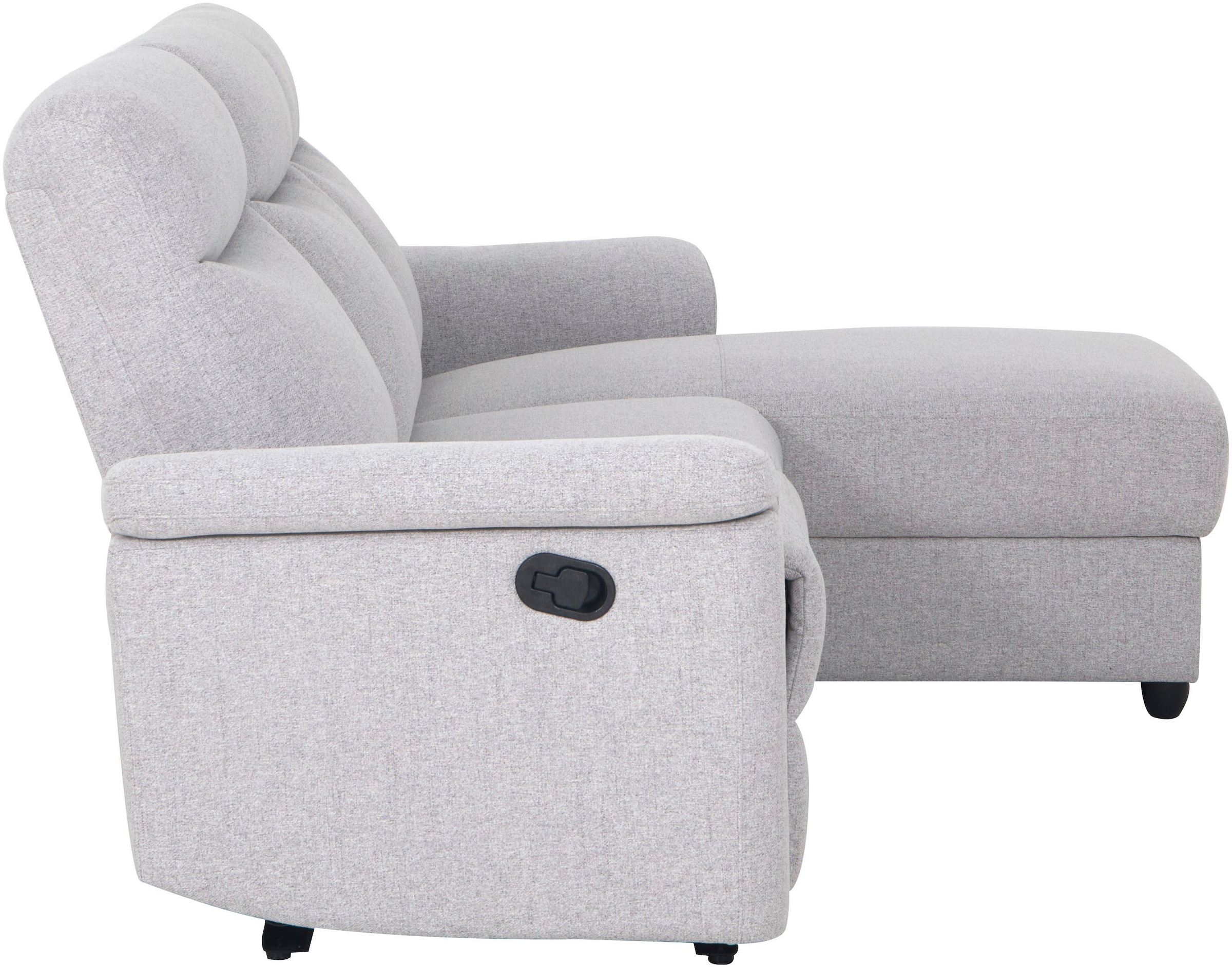 Home affaire Ecksofa »BRIONNE, L-Form, 255cm, manuelle u. elektrische Funktion (USB A/C),«, Liegefunktion, Stauraum, Federkernpolsterung, Webstoff