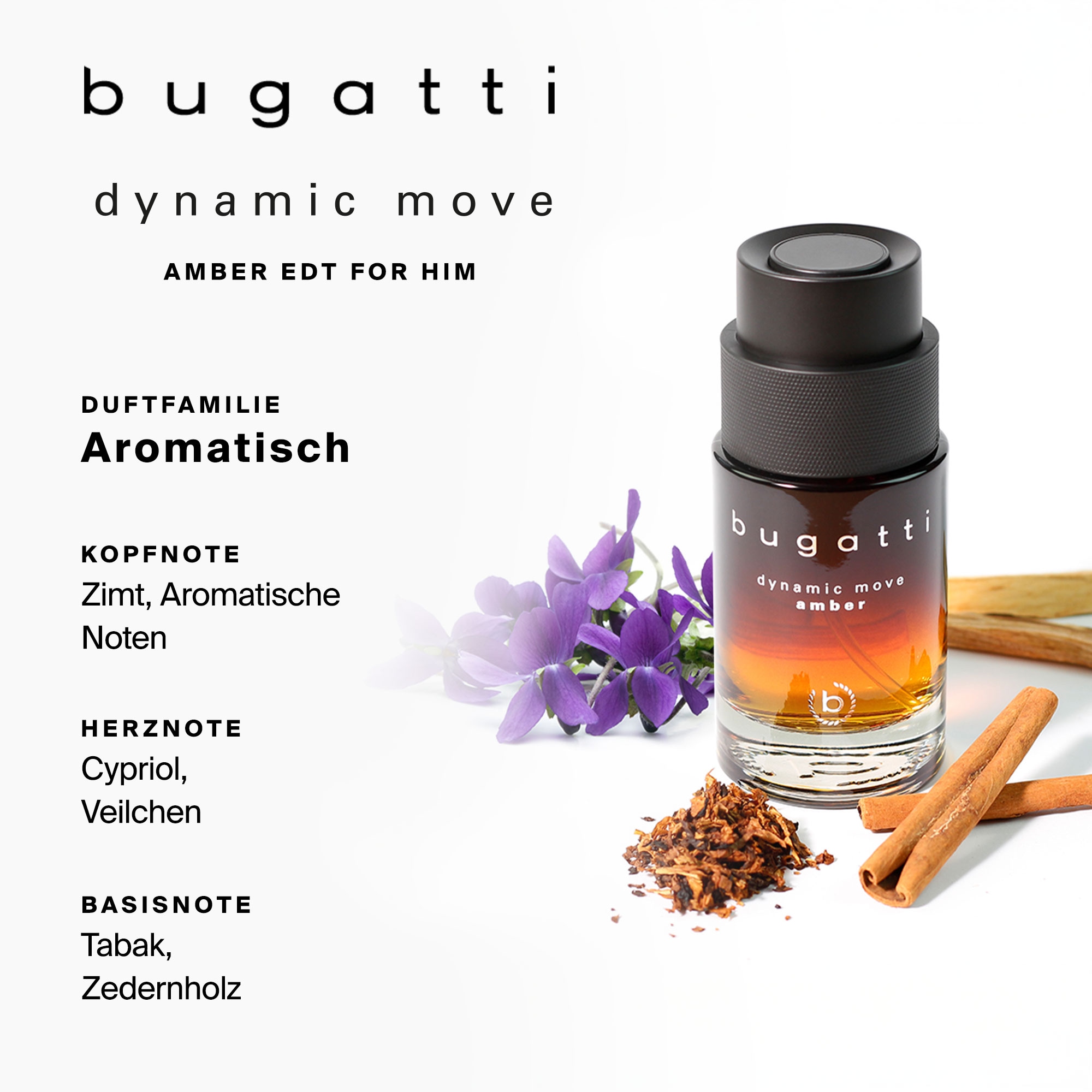 bugatti Duft-Set »BUGATTI DYNAMIC MOVE FOR HIM« Travel & Discovery Set: 1x EDP Intense 15ml,, 4 1x EDT Amber 15ml. 1x EDT Blue 15ml und 1x EDT Black 15ml