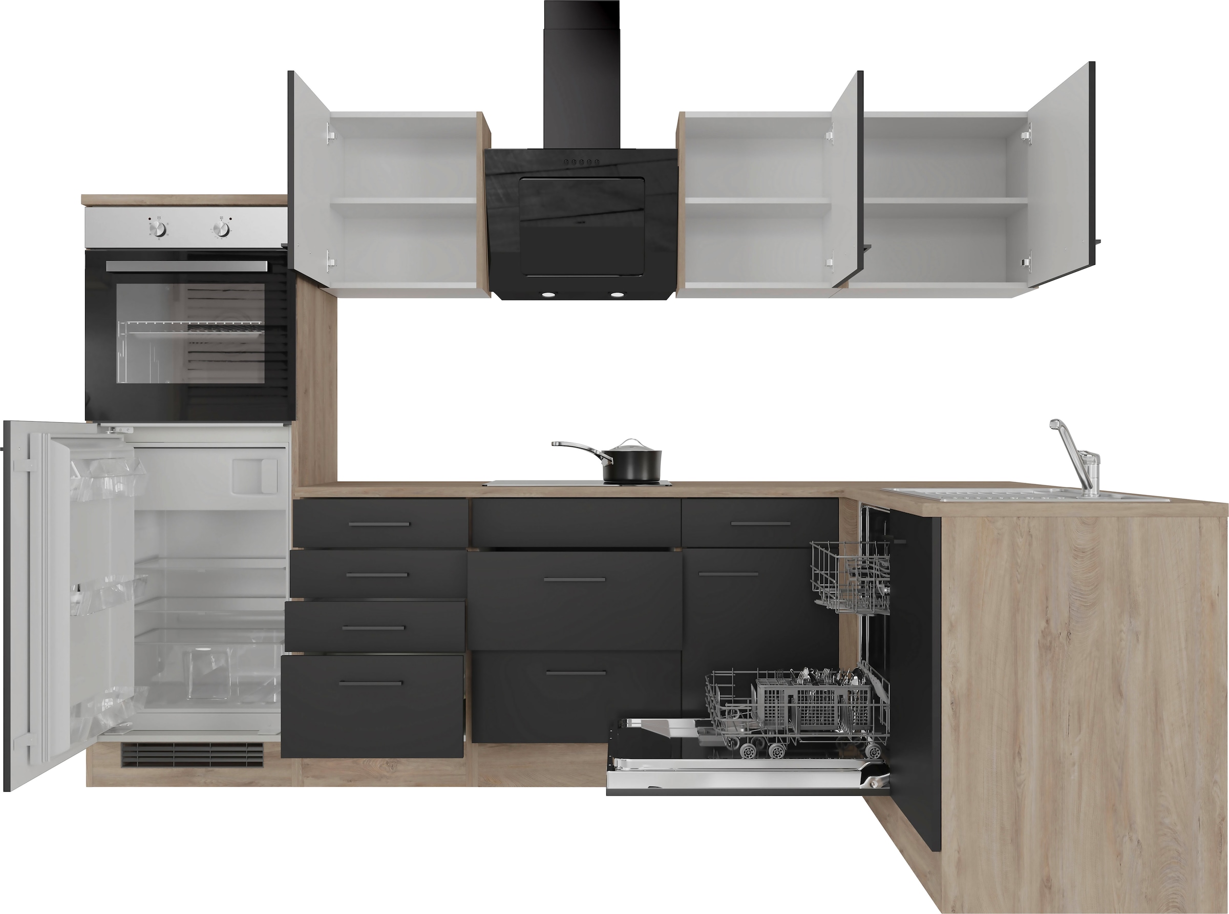 Flex-Well Küche »Capri«, mit und | 280x170 ohne cm erhältlich, kaufen Gesamtbreite UNIVERSAL E-Geräten