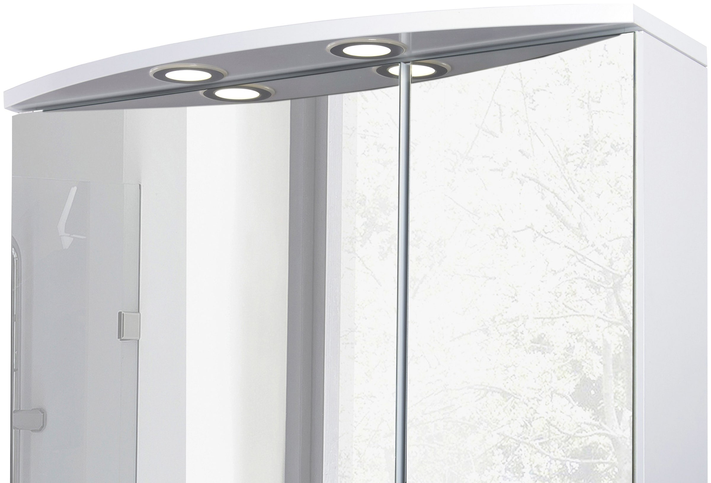 Schildmeyer Spiegelschrank »Verona«, Breite 60 cm, 2-türig, 2 LED-Einbaustrahler, Schalter-/Steckdosenbox
