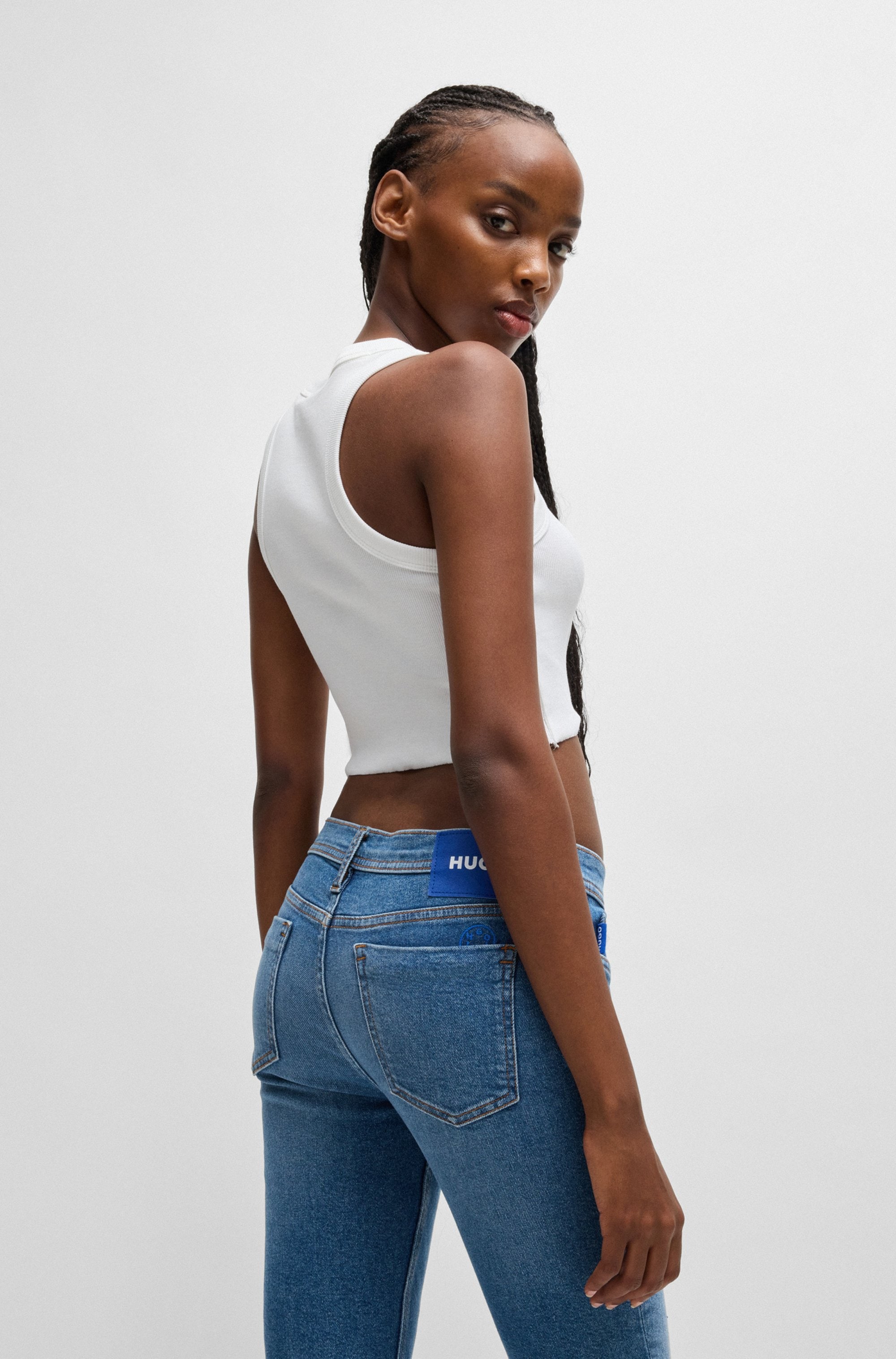 HUGO Blue Tanktop »Baby Tank«, Cropped-Form