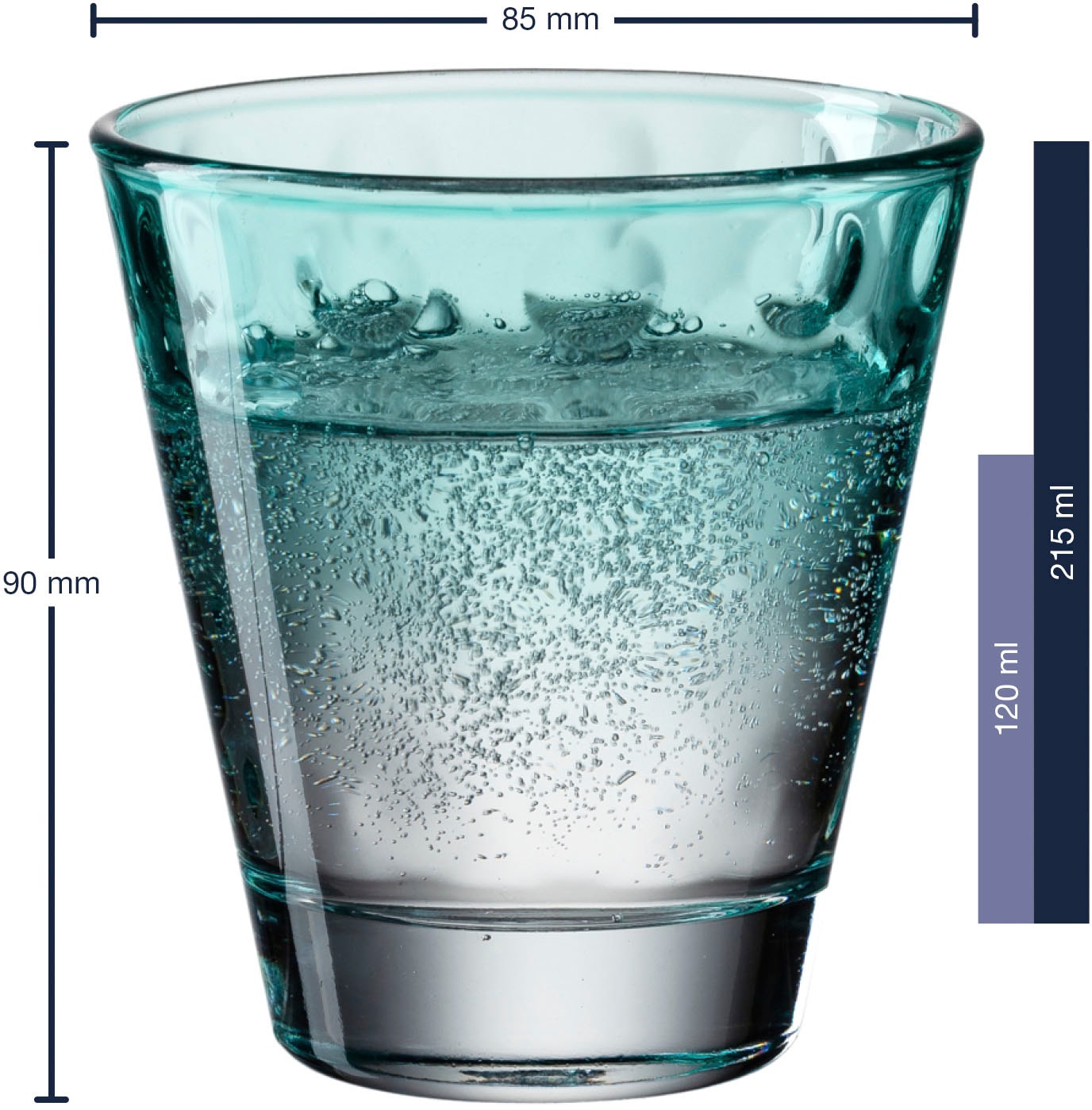 LEONARDO Gläser-Set »OPTIC«, (Set, 6 tlg.), 215 ml, 6-teilig