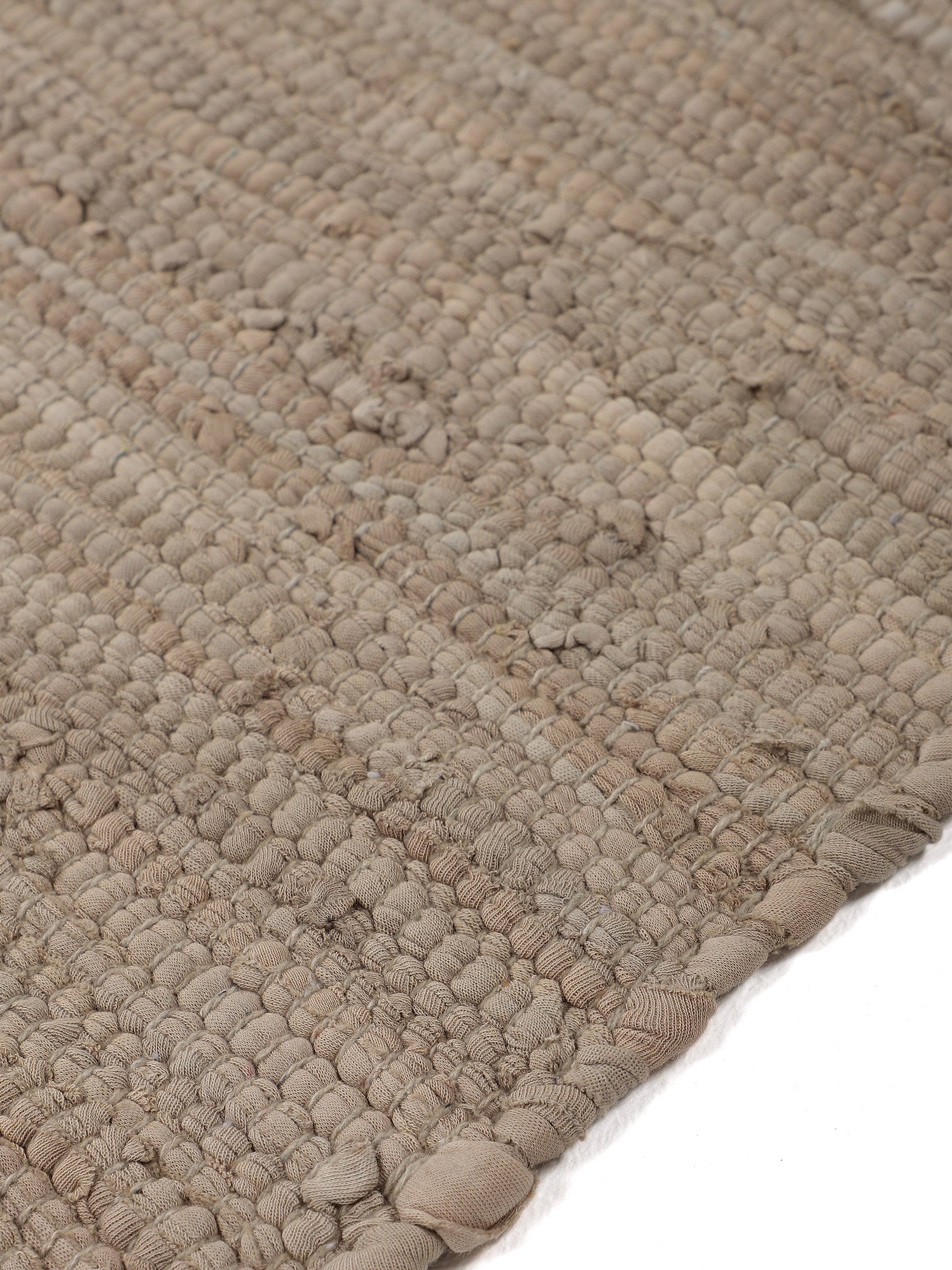 carpetfine Teppich »Kelim Chindi uni, auch als Läufer«, rechteckig, 5 mm Höhe, Wendeteppich, reine Baumwolle, handgewebt, Uni-Farben, mit Fransen
