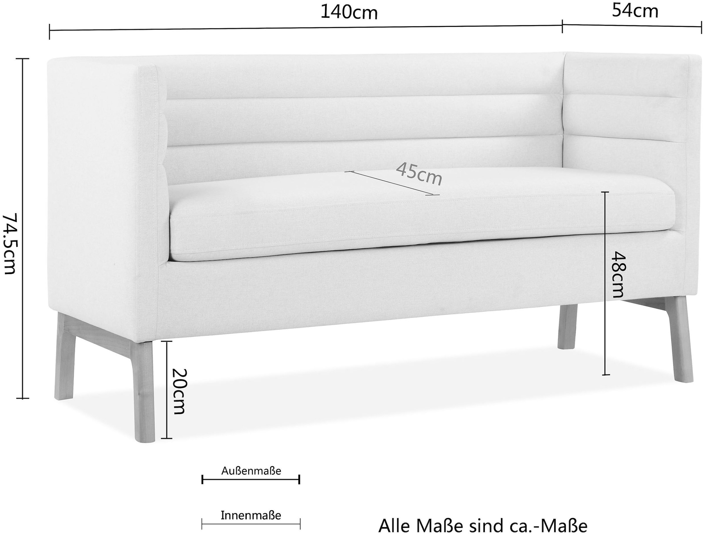 LeGer Home by Lena Gercke Sitzbank »Isalie, TOPSELLER!«, In 4 Farben und 3 Breiten, Sitzhöhe 48 cm