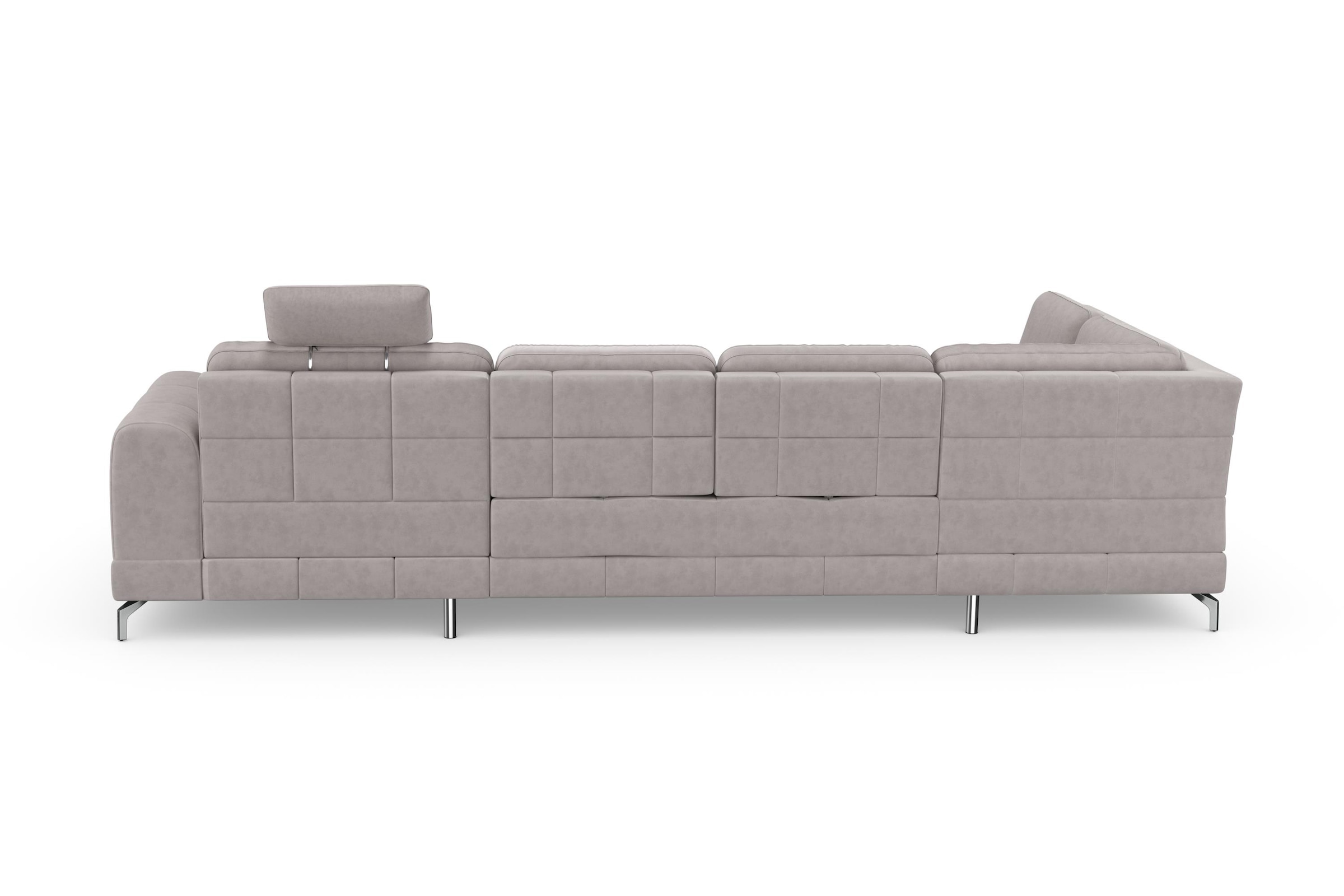 sit&more Wohnlandschaft »Bendigo U-Form« inklusive Sitztiefenverstellung, Bodenfreiheit 12 cm, in 2 Fußfarben