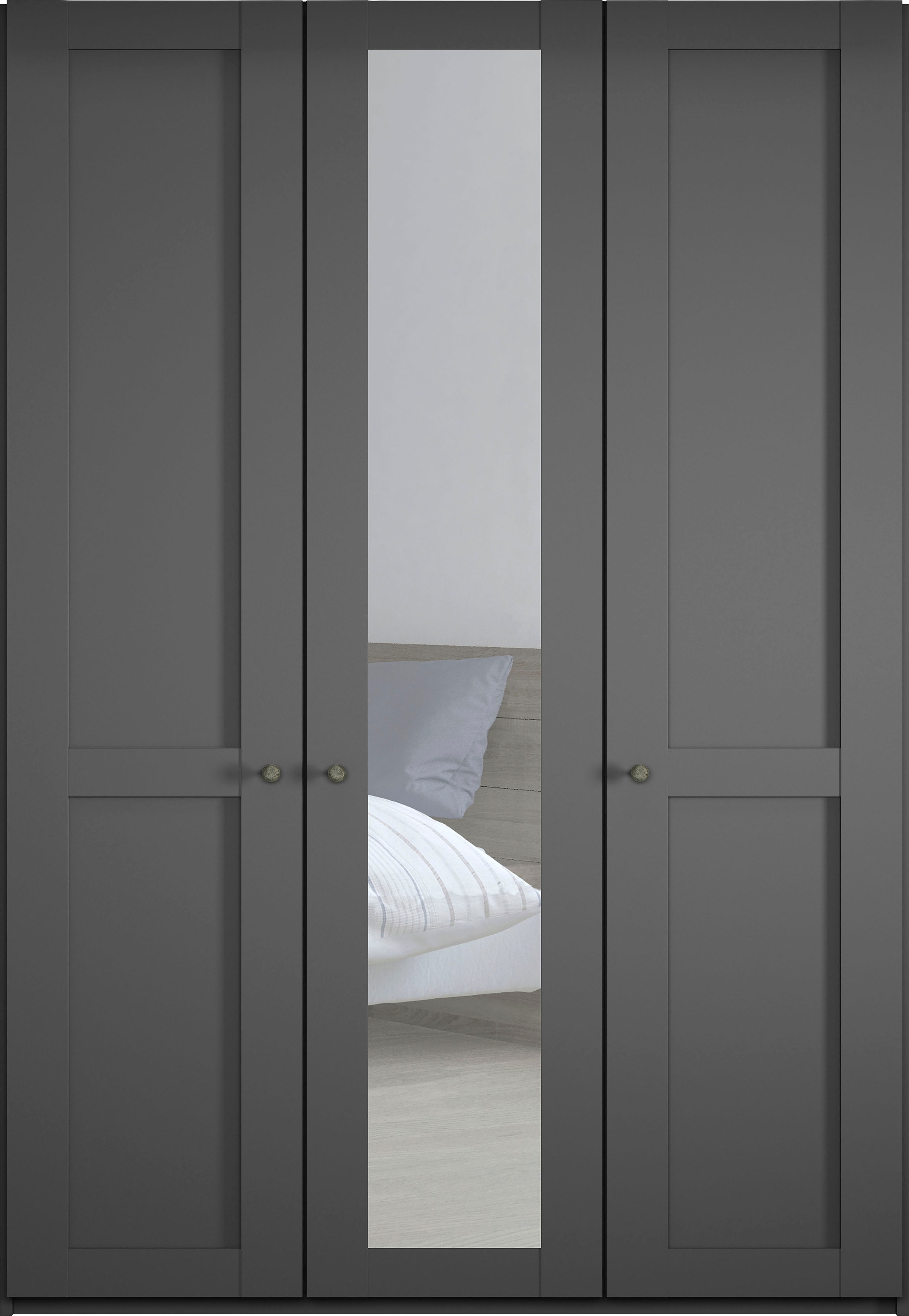 WIEMANN Drehtürenschrank »Göteborg, mit 95° Öffnungswinkel, Made in Germany«, inkl. Spiegel und Türendämpfung, moderner Landhausstil