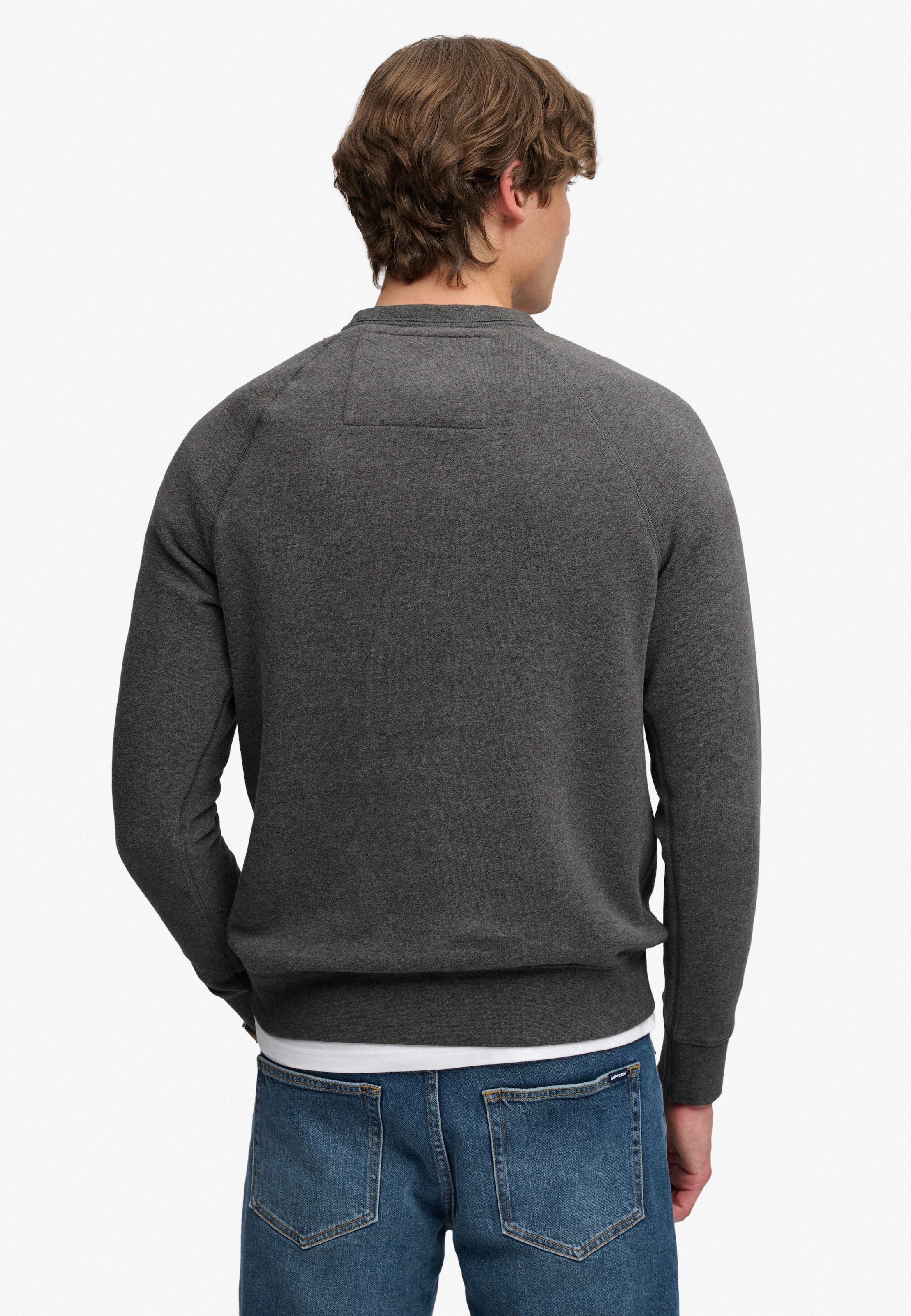 Superdry Sweatshirt »ATH FELT APPLIQUE RELAXED CREW«, Baumwollmischung, relaxed fit
