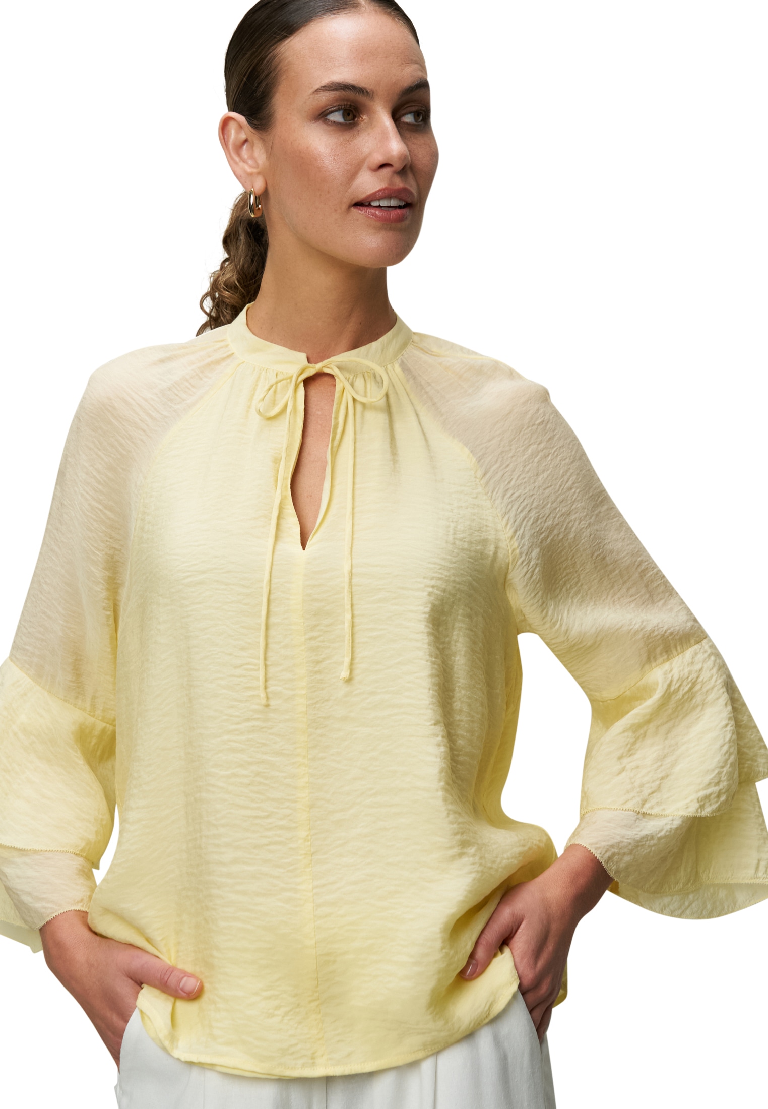 Zero Klassische Bluse »Bluse mit Volantärmeln«