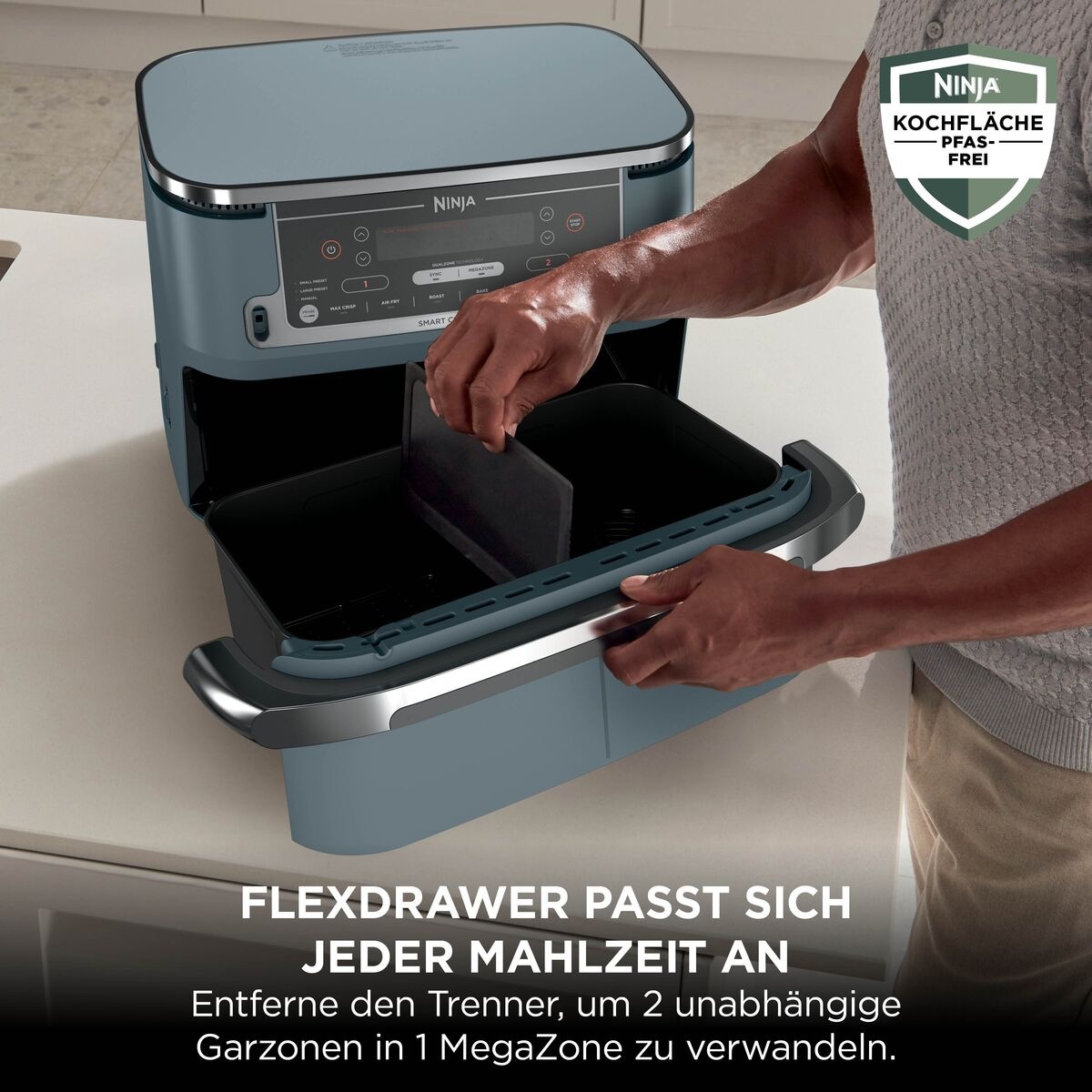 NINJA Heißluftfritteuse »AF600EU Foodi FlexDrawer« 2470 W