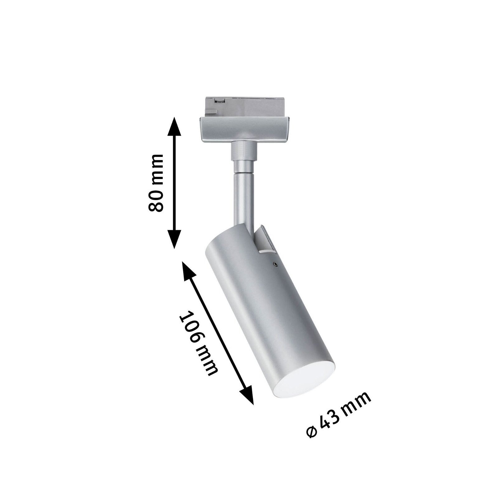 Paulmann Schienensystem-Leuchten »URail Schienenspot Tubo Einzelspot 234lm 4,5W 4000K 230V Chrom matt« LED-Modul 1 Stk. Neutralweiß