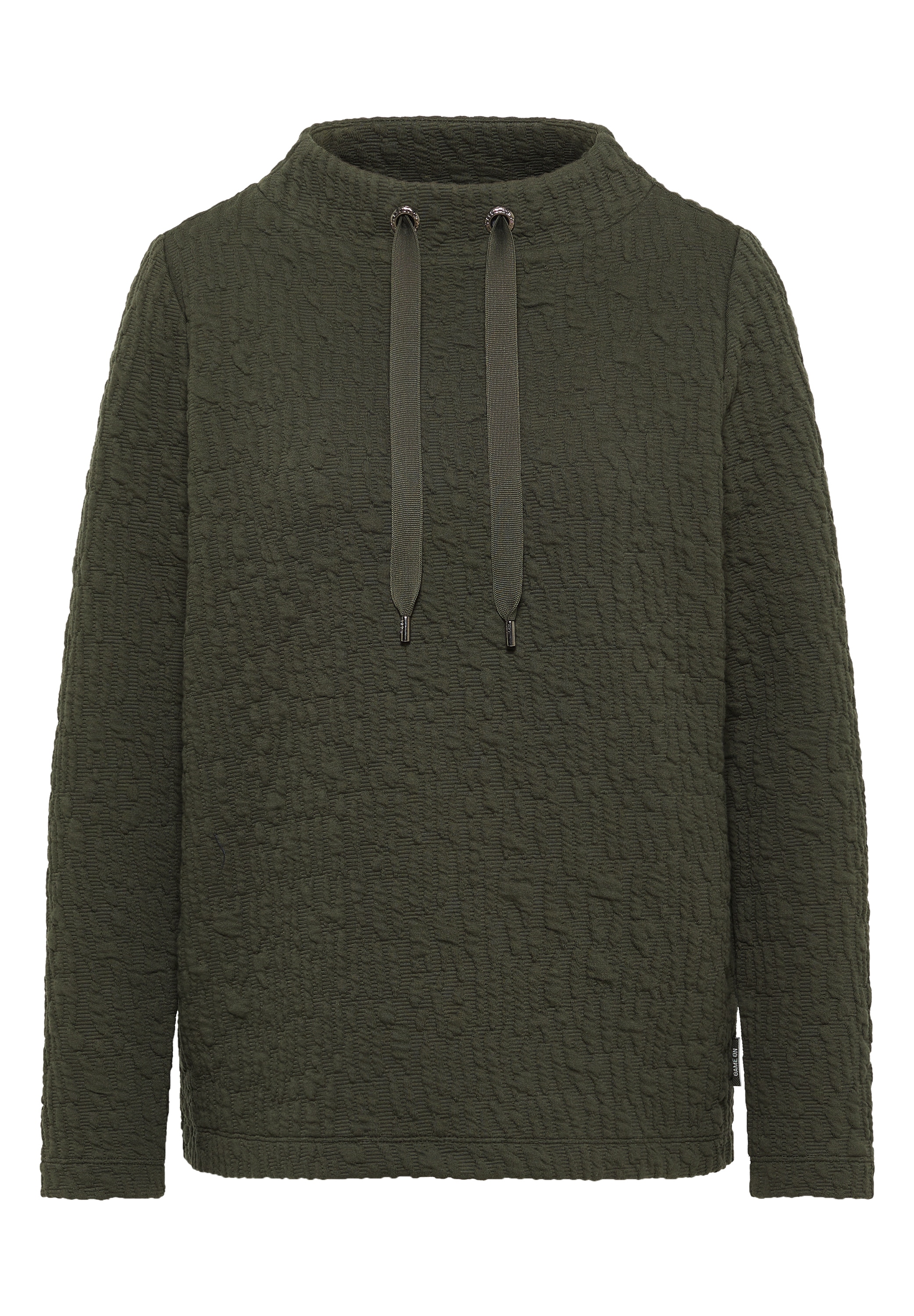 Cecil Sweater , Jacquard Funnel Neck mit Strukturmuster
