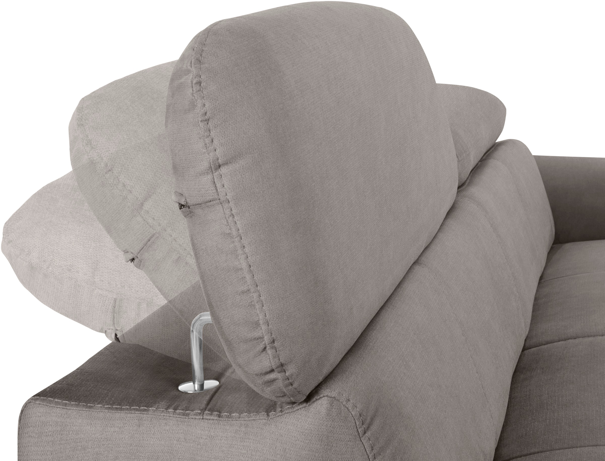 COTTA 2-Sitzer »Chef«, Big-Sofa mit Kopfteilverstellung, edle Metallkufen
