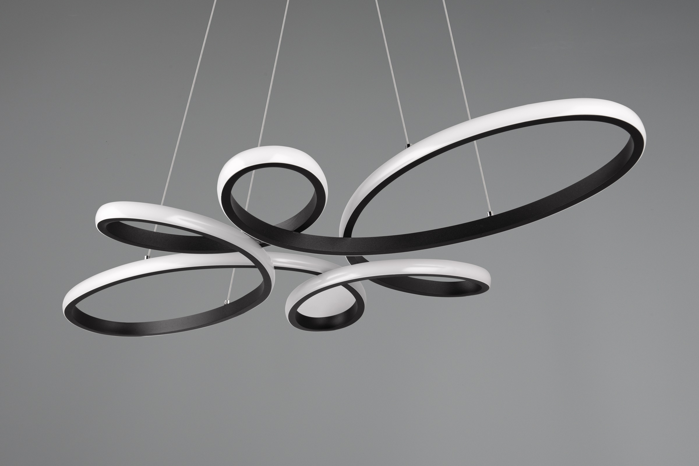 TRIO Leuchten LED Pendelleuchte »FLY, Hängelampe LED 32W 3900 Lumen warmweiß 3000K 3-Stufen dimmbar« LED-Board 1 Stk. Warmweiß höhenverstellbar: max 150cm, Maße 83x45 cm, Hängeleuchte Küche Wohnen