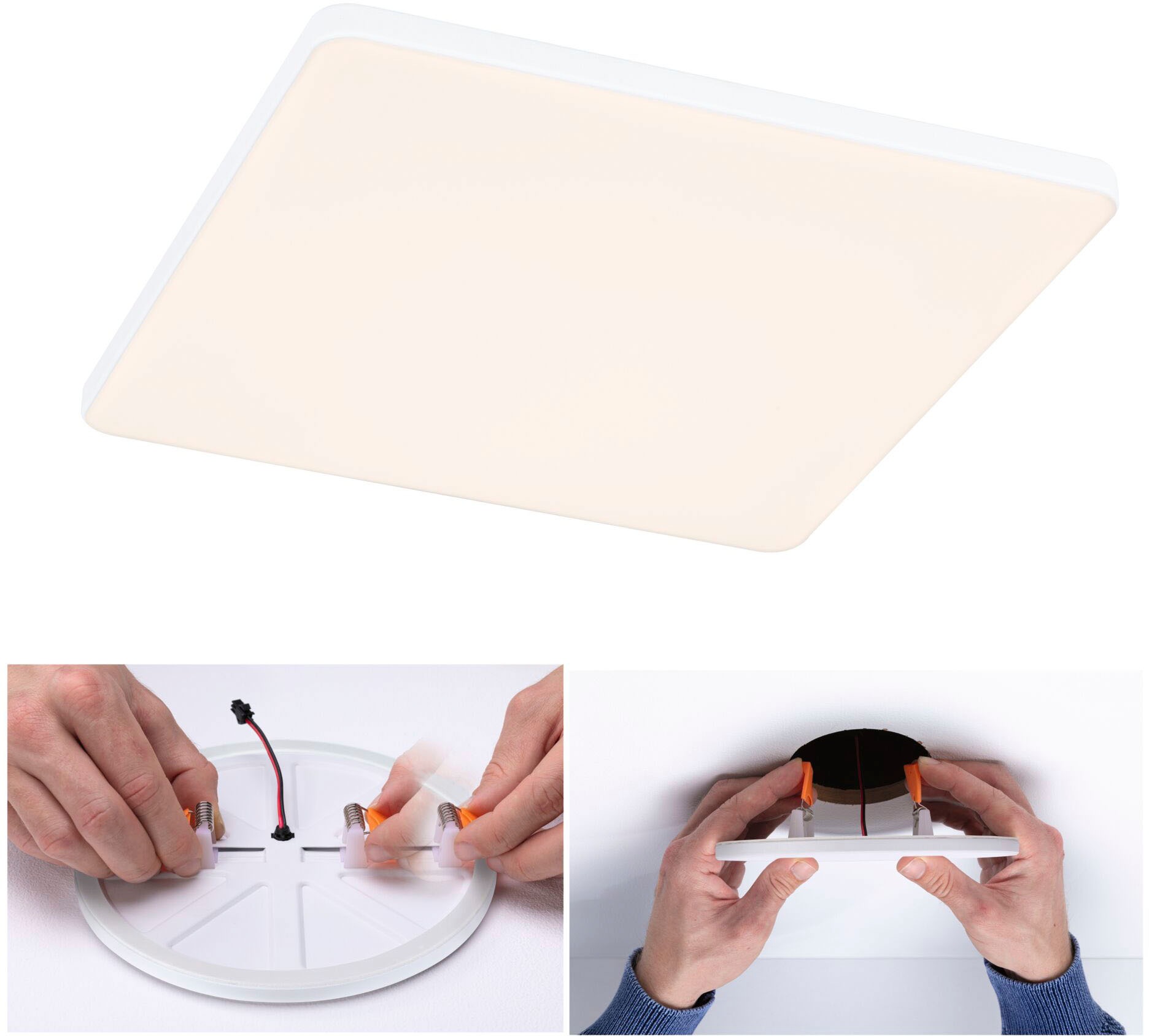 Paulmann LED Einbauleuchte »Veluna«, Schutzart IP44 spritzwassergeschützt, dimmbar, Gr. 20 x 20 cm