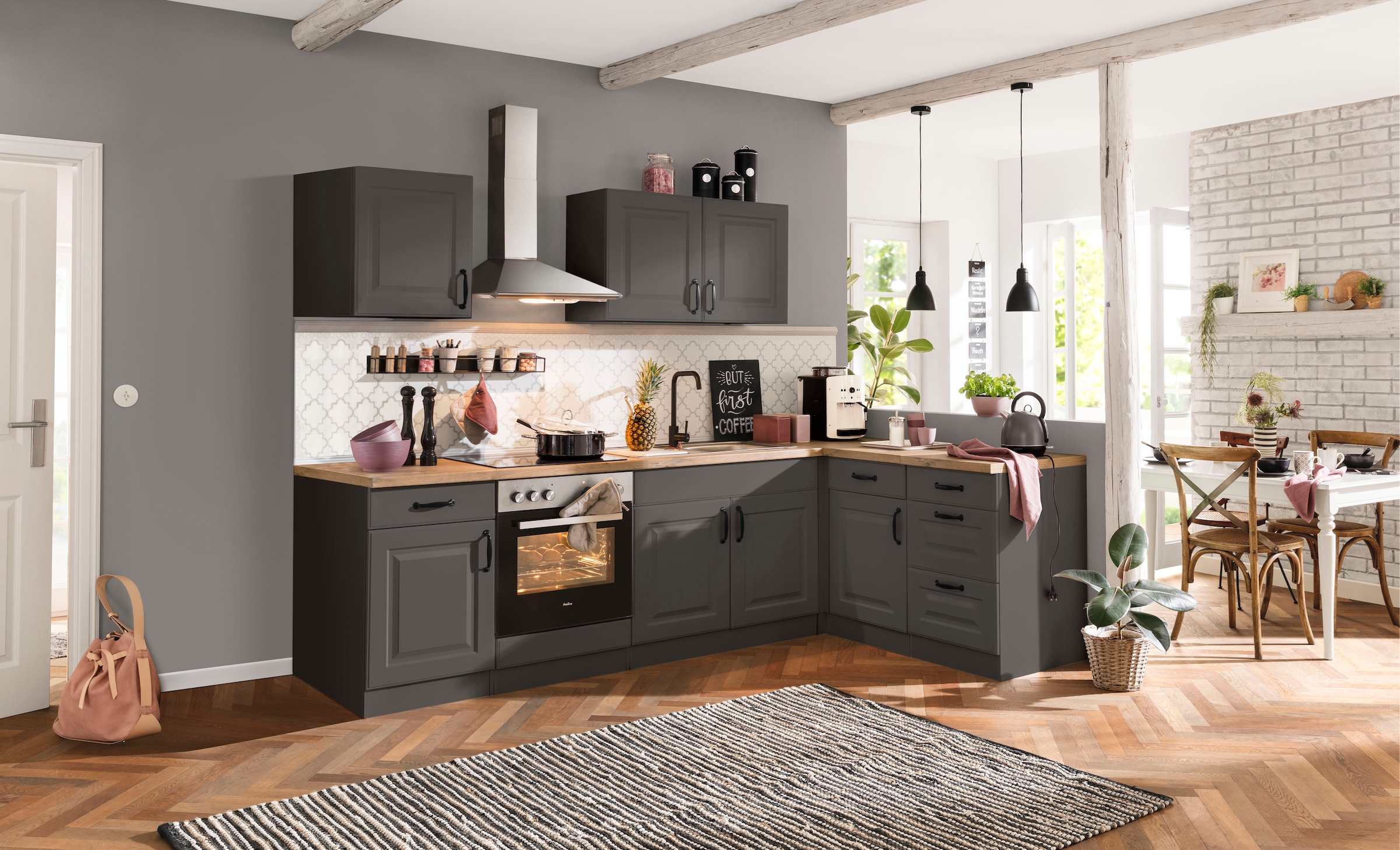 Küchenzeile Küchen Breite kaufen mit wiho 210 cm »Erla«, E-Geräten, auf Rechnung
