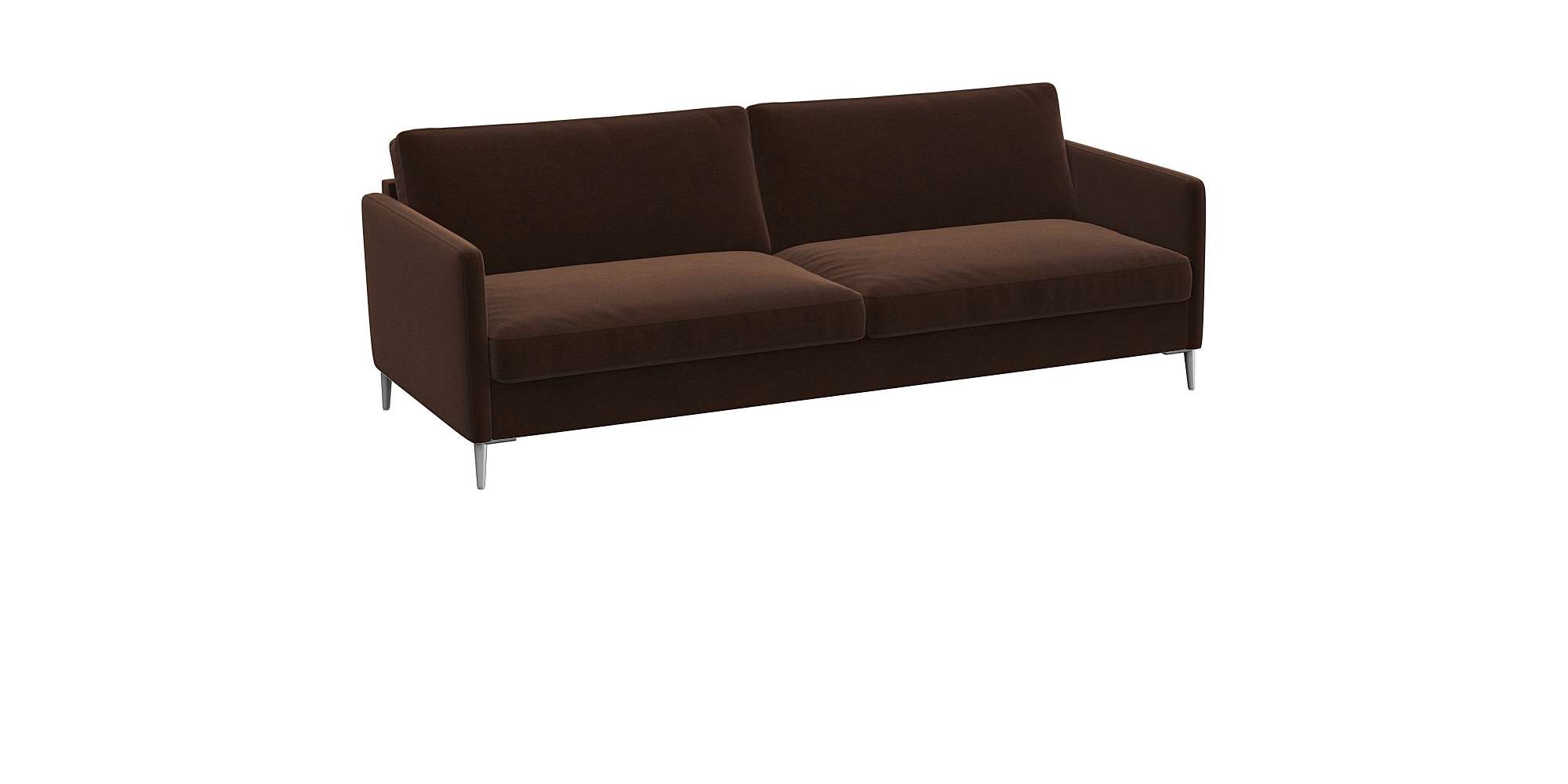 FLEXLUX 3-Sitzer »Fiore, super Sitzkomfort durch Kaltschaum im Sitz«, schmale Armlehnen, Füße Alu