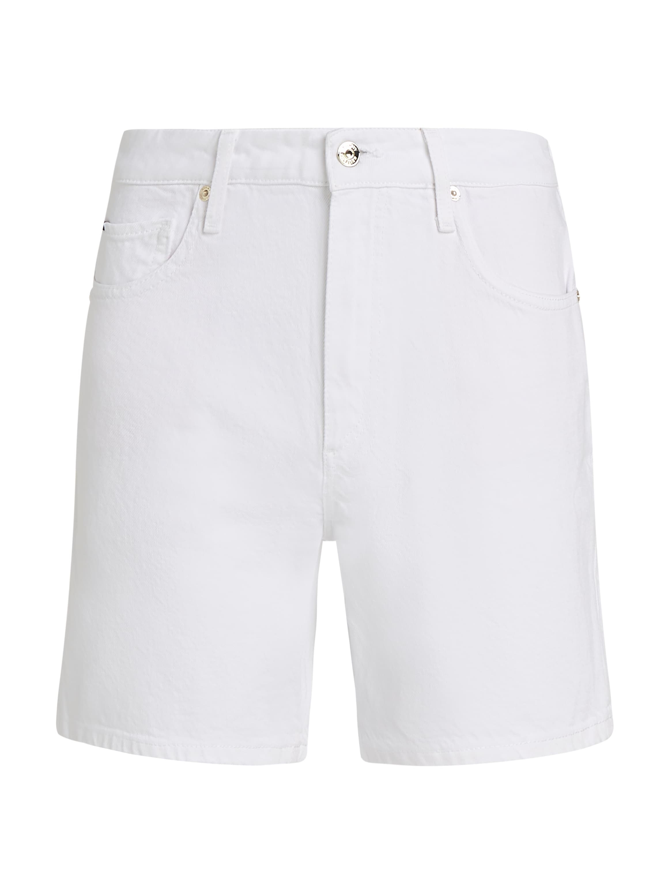 Tommy Hilfiger Shorts »DNM STRAIGHT SHORT RW WHITE«, mit Logo-Badge