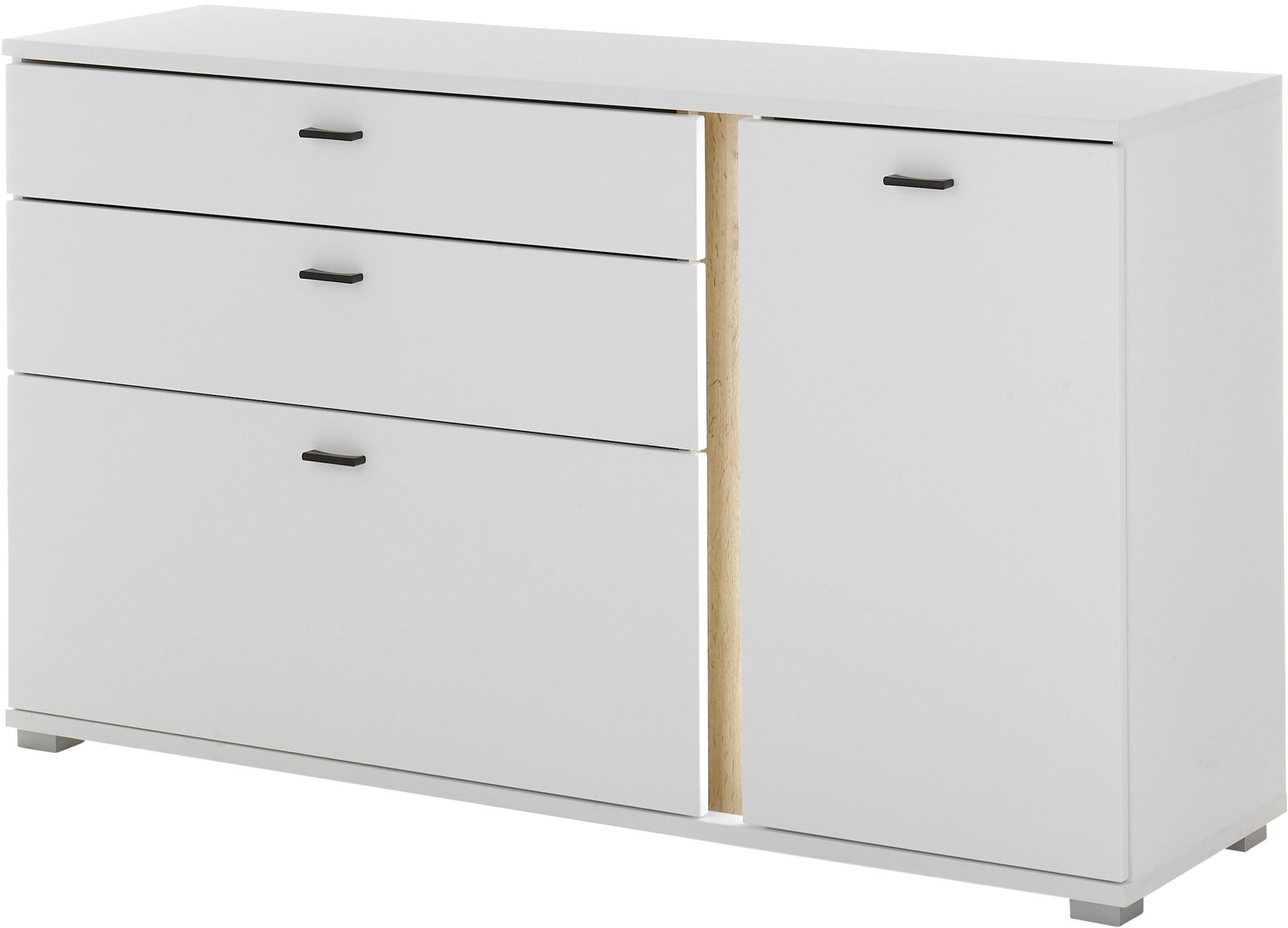 INOSIGN Sideboard »LONG ISLAND«, (1 St.), in moderner Trendfarbe,inklusive senkrechter Beleuchtung,Breite 150 cm