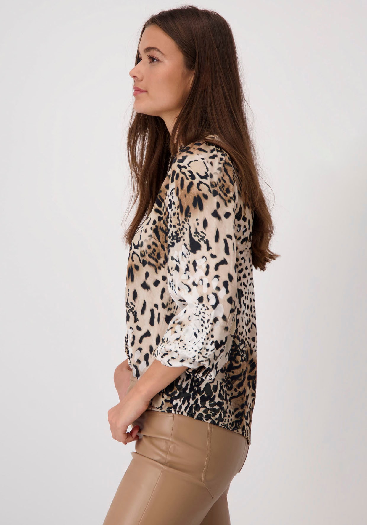 Monari Schlupfbluse, mit allover Animalprint