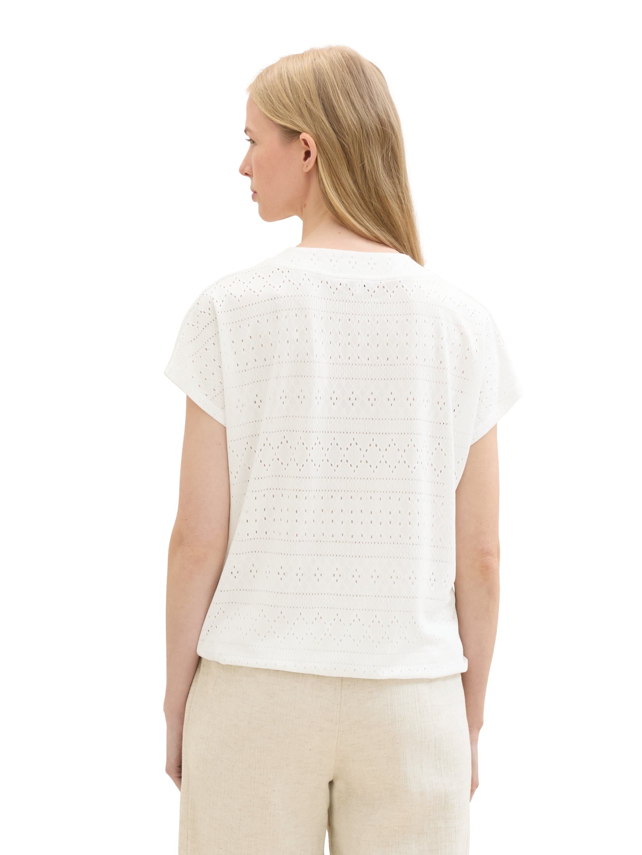 TOM TAILOR T-Shirt, mit Jacquard-Muster
