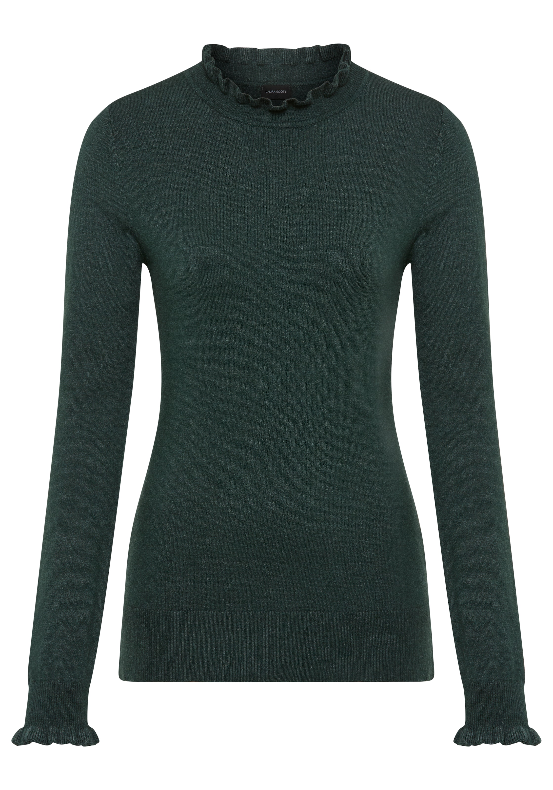 Laura Scott Stehkragenpullover, mit süßem Volant-Ausschnitt - NEUE KOLLEKTION