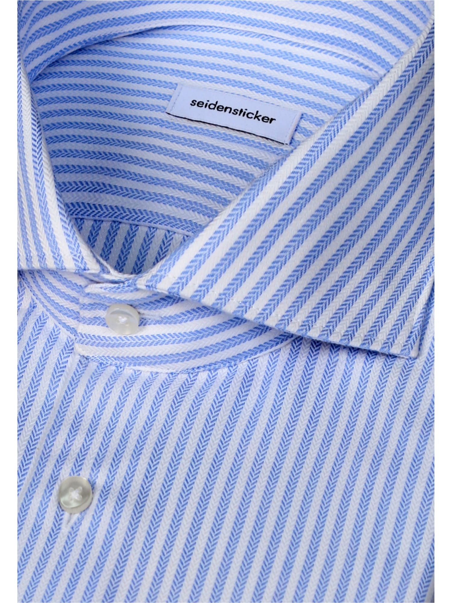 seidensticker Businesshemd »Schwarze Rose« Shaped 1/1 Haifischkragen Gestreift