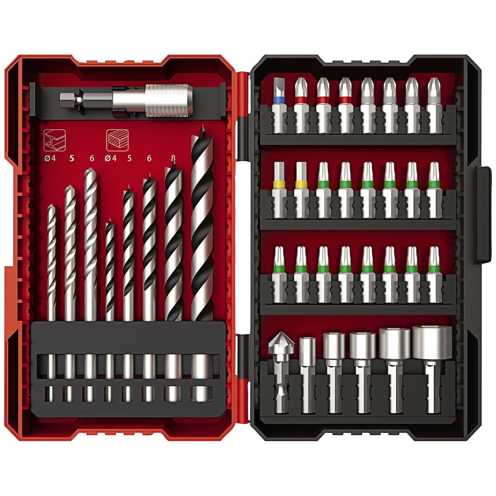 Einhell Akku-Bohrschrauber »TE-CD 18/2 Li +39«, mit Koffer, Akku 18V/2,5Ah, Ladegerät und 39-tlg. Zubehörset