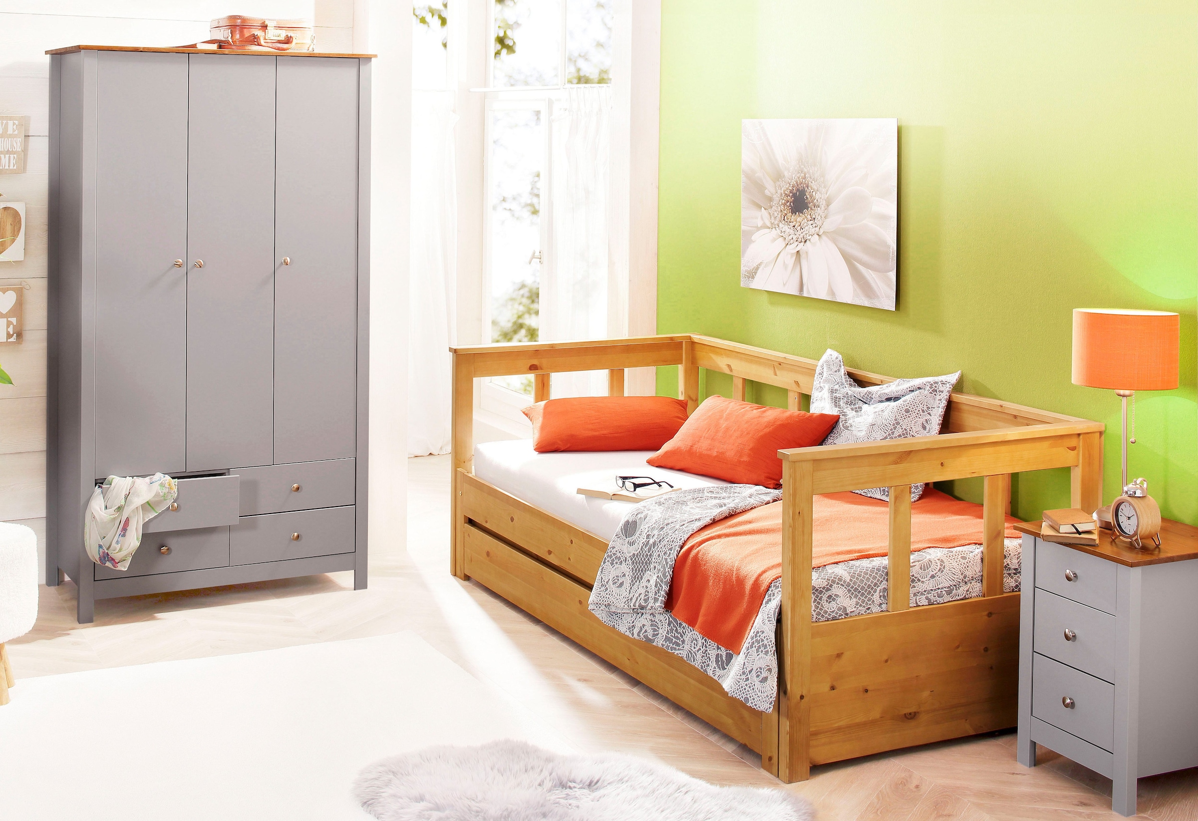 Home affaire Schublade »"AIRA" passend zum Daybed,«, aus massivem Holz (Kiefer)