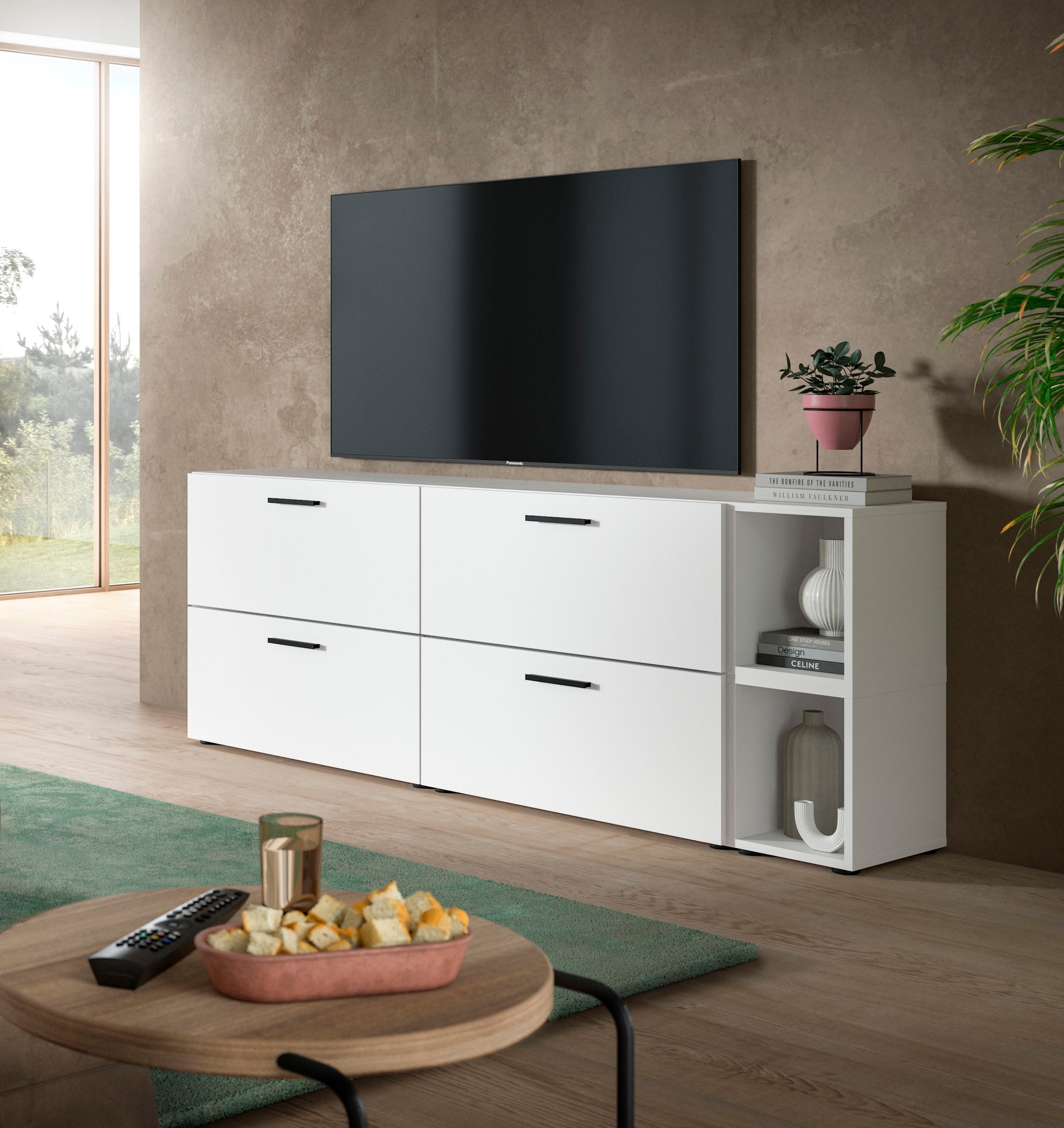 Home affaire Schrank-Set »ENESTE, 6-teilig, in verschiedenen Farben, individuell kombinierbar« verschiedenste Kombinationmöglichkeiten, stehend oder hängend, 2 Stk. tlg.