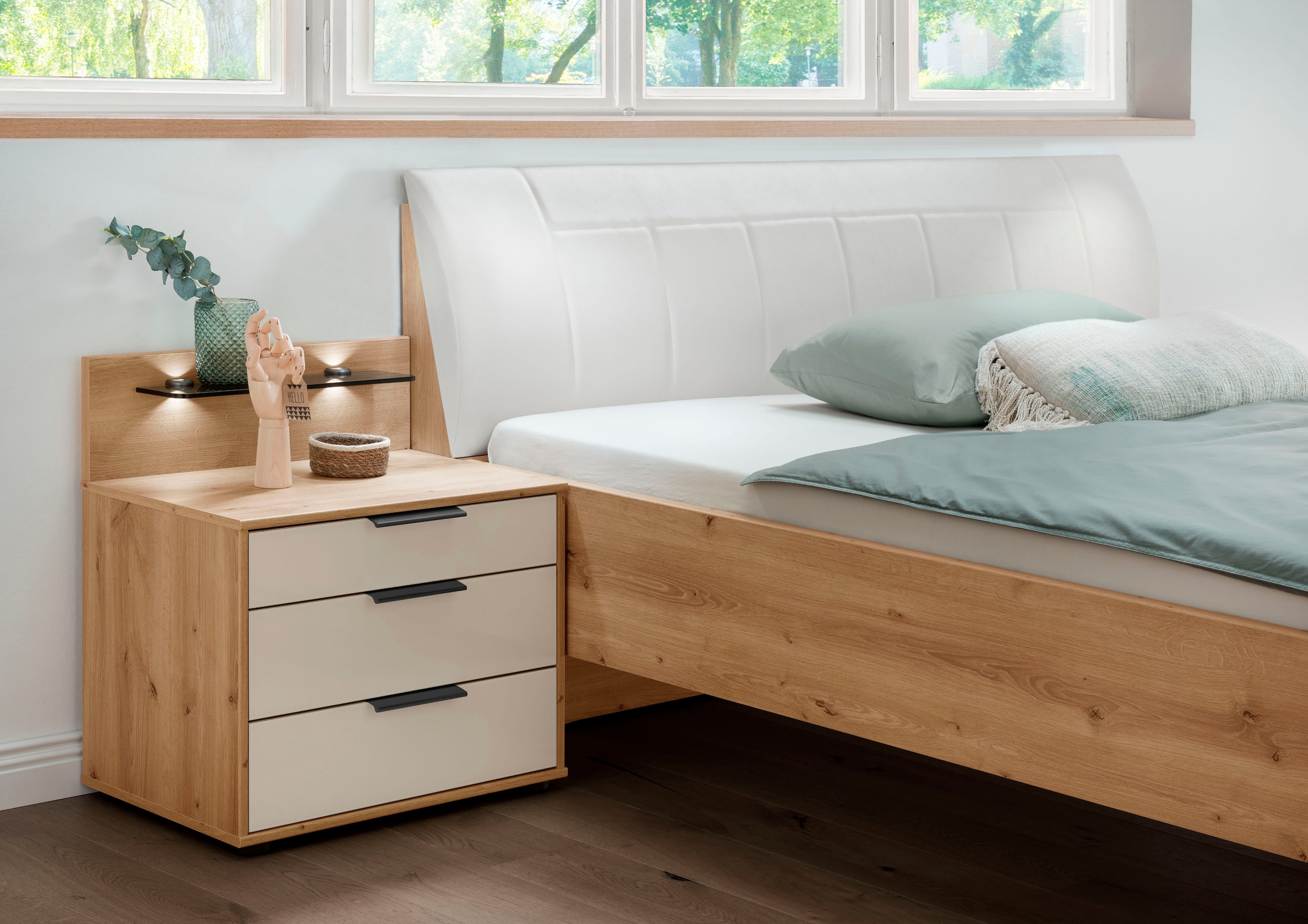 WIEMANN Futonbett »Monaco, Bettgestell, Bettrahmen, komfortables Polsterkopfteil« 4-fache Liegehöhenverstellung, MADE IN GERMANY,  Polsterkopfteil aus Kunstleder, verschiedene Größen, in Komforthöhe