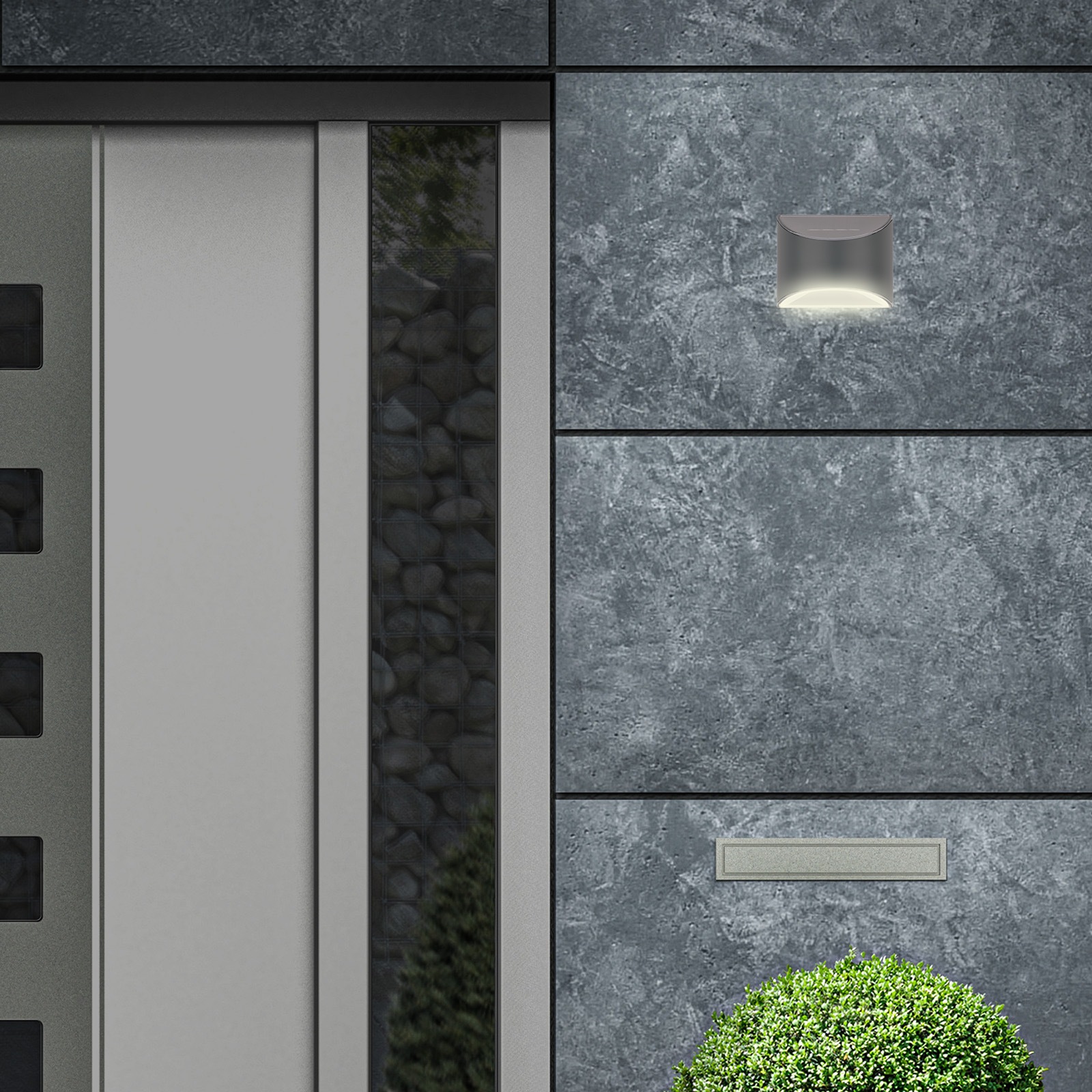Briloner Leuchten LED Wandleuchte »LED Wand-Solarleuchte, anthrazit, 4xLED«, Leuchtmittel LED-Modul | LED fest integriert