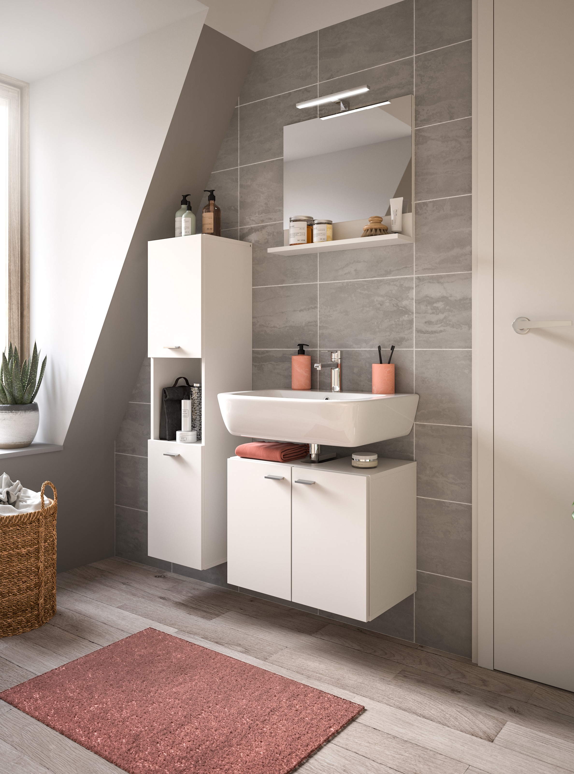 welltime Badmöbel-Set »Tampa, Breite 102cm, 3-teilig« 3 Stk. tlg.