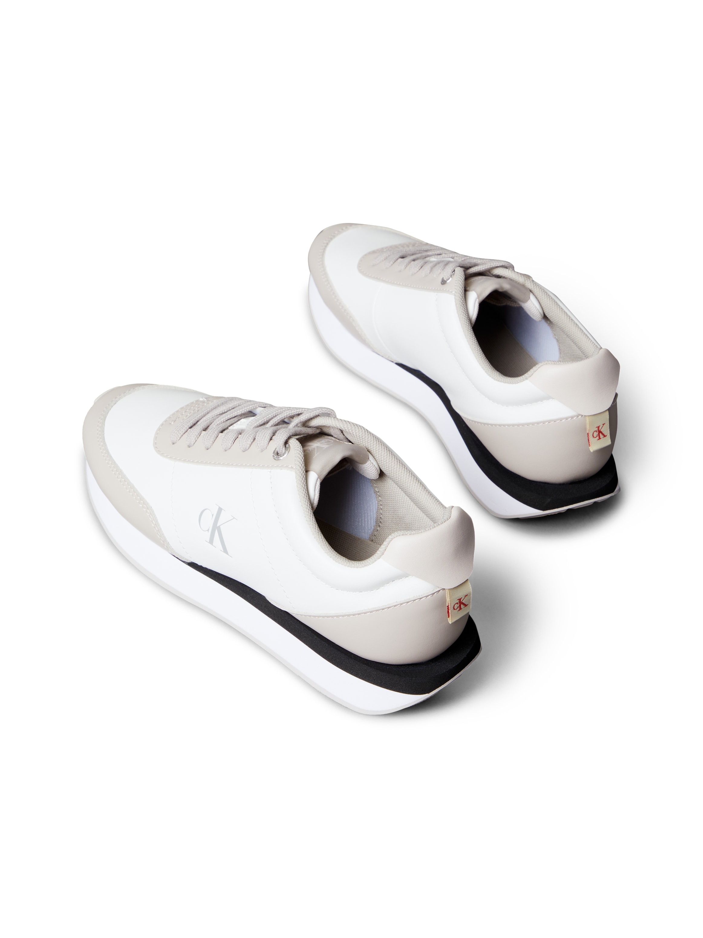 Calvin Klein Jeans Sneaker »RETRO RUNNER LACE UP LTH MG«, Schnürschuh, Halbschuh, Freizeitschuh mit gepolstertem Schaftrand