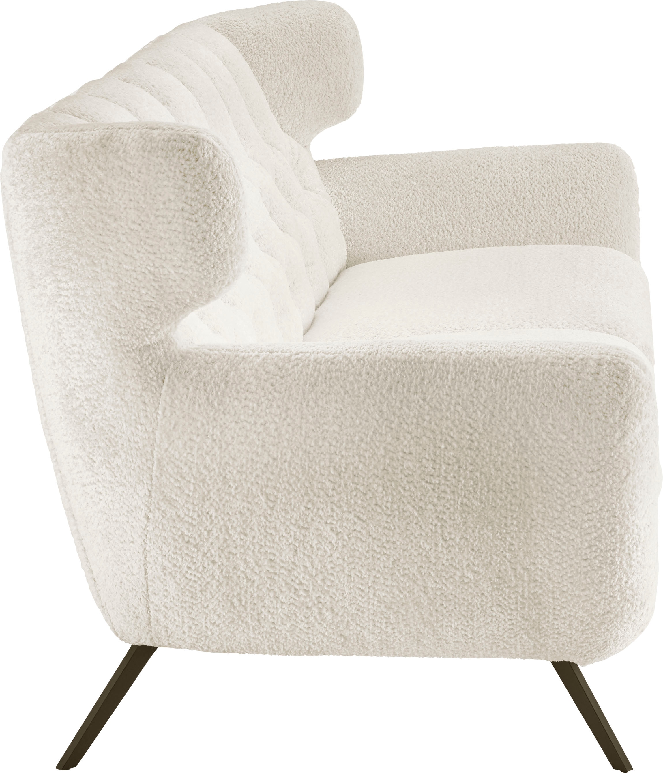 3C Candy 3-Sitzer »Beatrice, extravagantes Megasofa, bequem, Küchensofa« mit Rückensteppung im Rautenmuster, Samt Optik, auch in Fellimitat