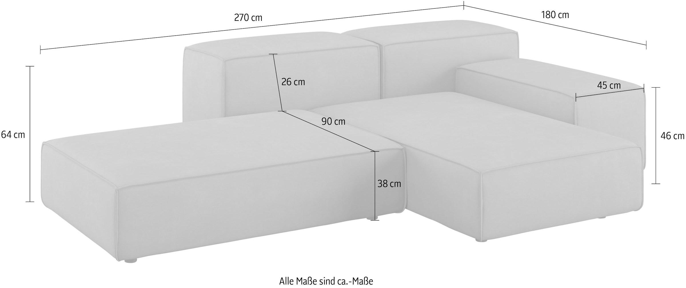 designwerk Big-Sofa »Puzzle, Designsofa für Indoor und Outdoor, bequem, modular«, wasserabweisend und strapazierfähig