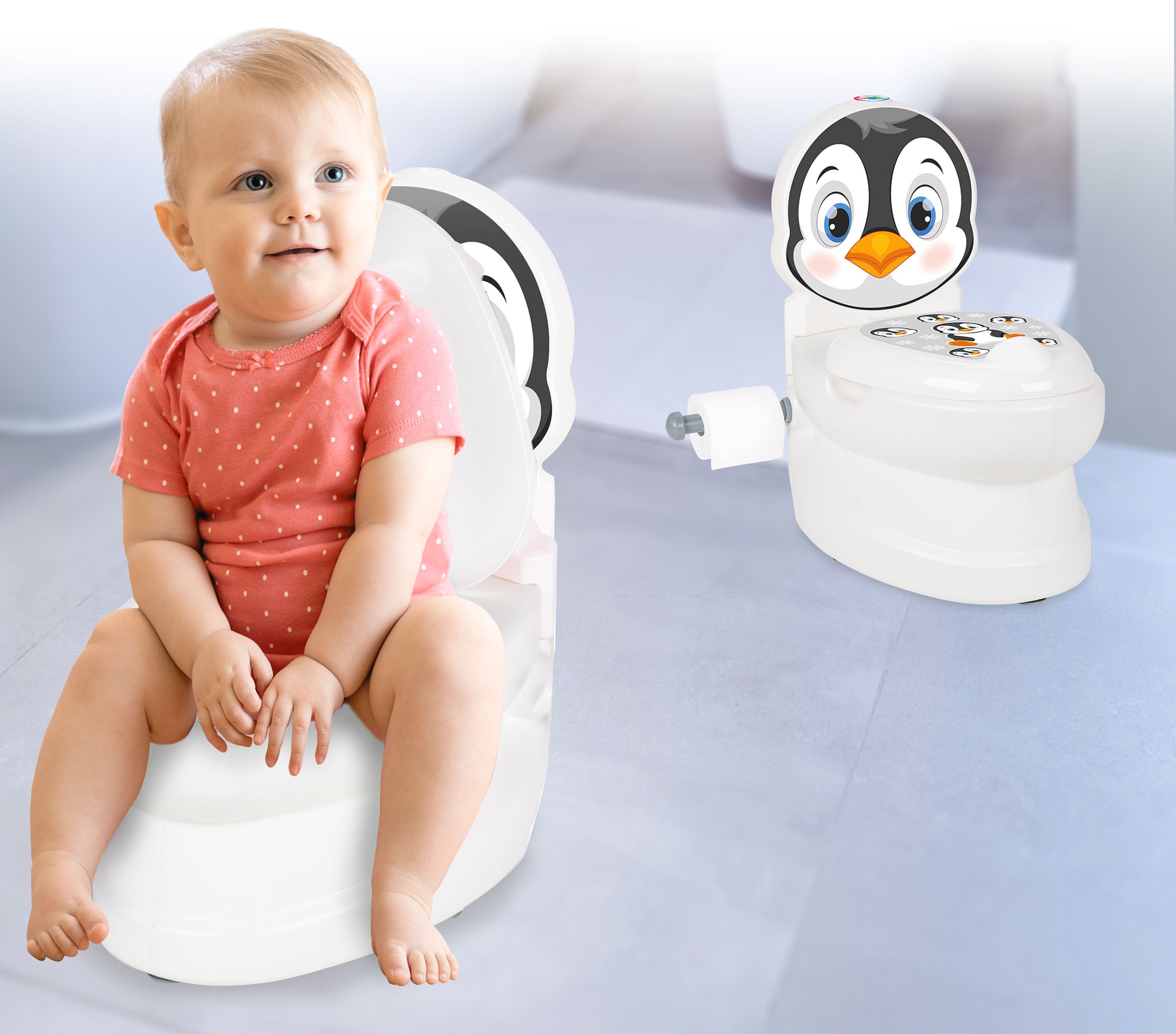 Jamara Toilettentrainer Licht bei mit Toilette, und Pinguin«, kleine »Meine Sound