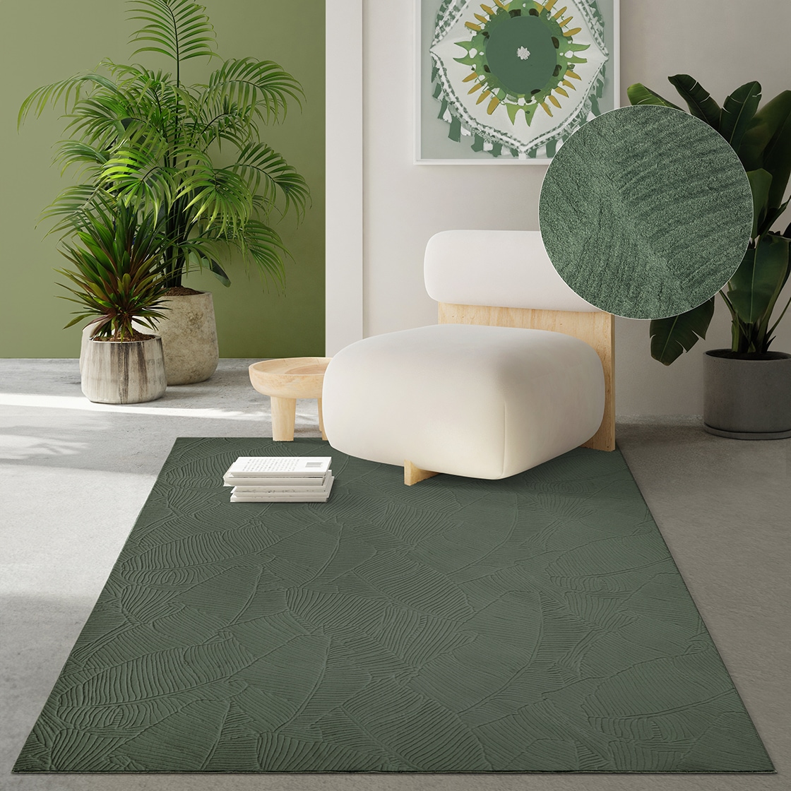 the carpet Teppich »Rio« rechteckig 8 mm Höhe weicher Wohnzimmer Teppich rutschfest 3D-Optik