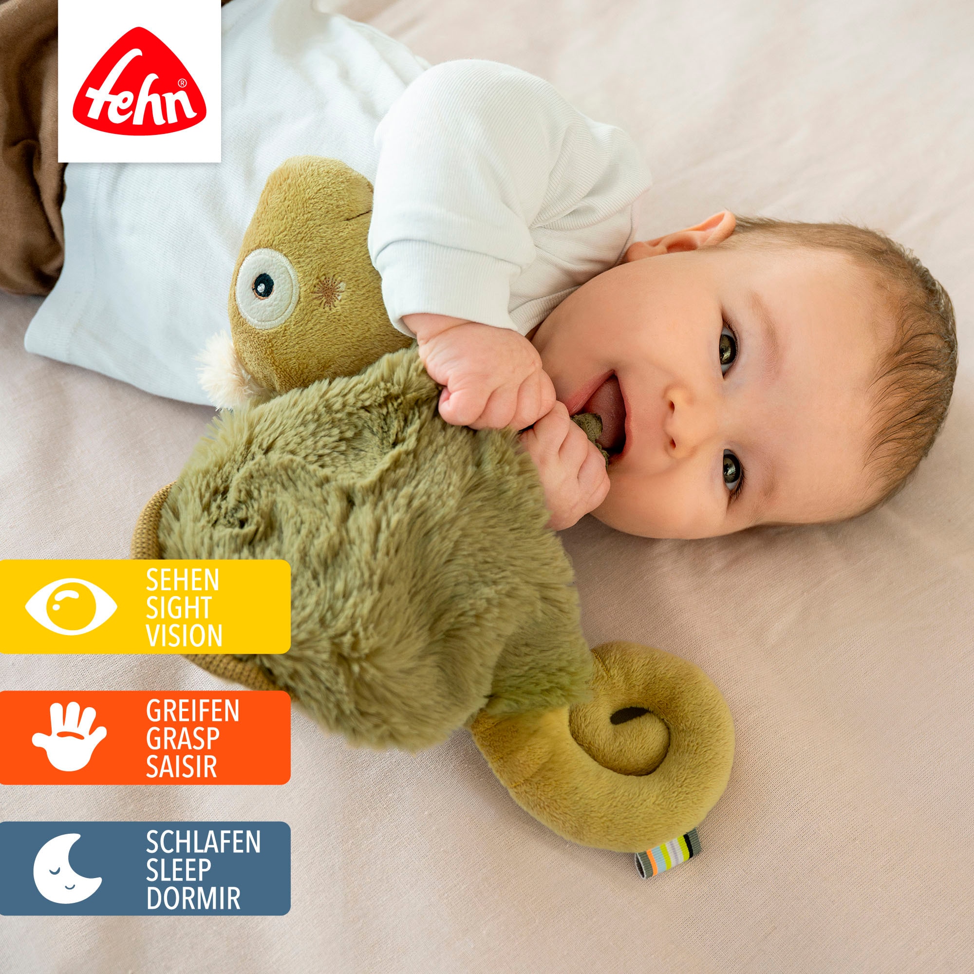 Fehn Kuscheltuch »Lazy, Crazy & Pink, Schmusetuch Chamäleon«