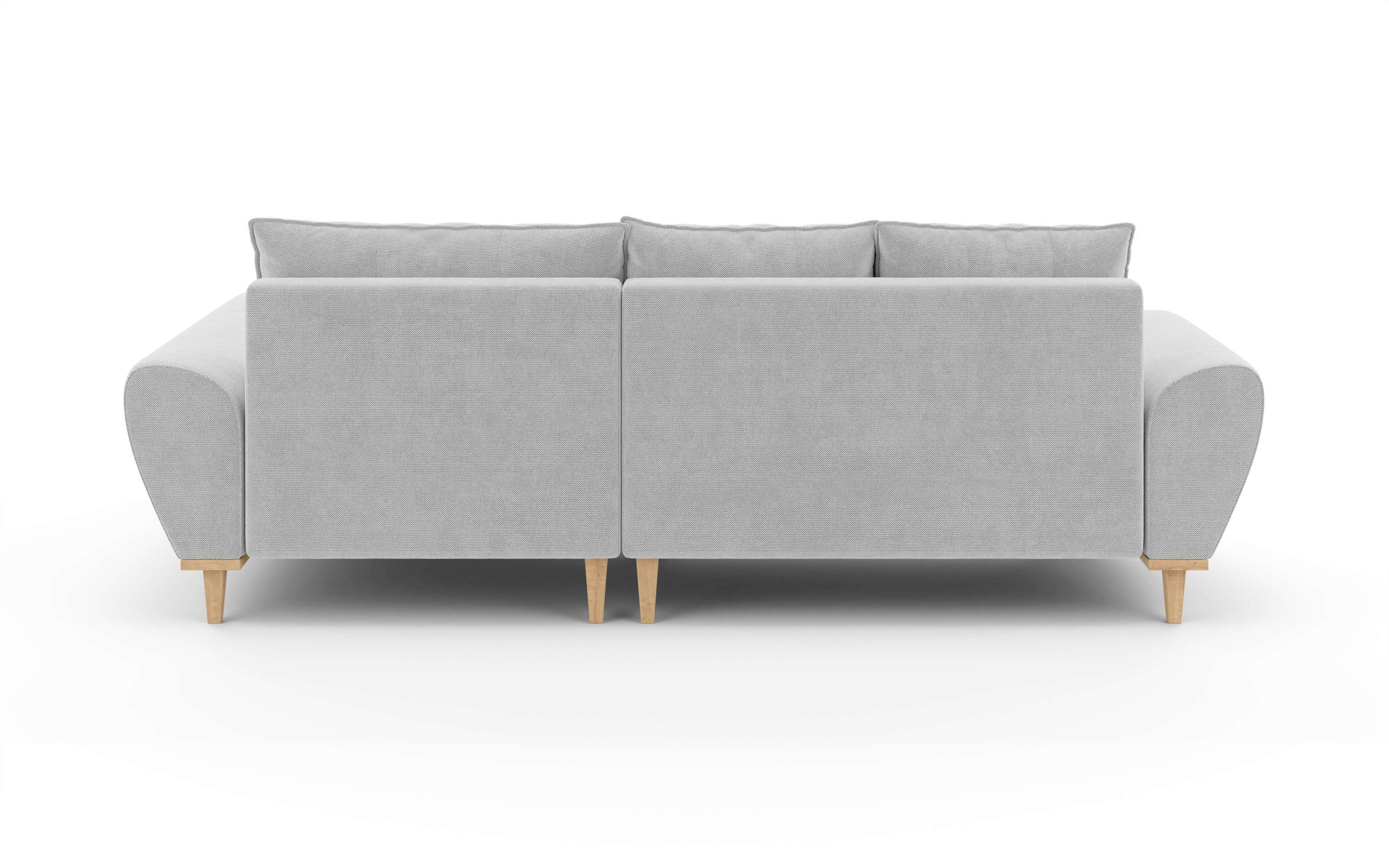 Home affaire Ecksofa »Ahrdorf mit Bettfunktion und Bettkasten, Maße: B/H/T 268/86/175 cm«, L-Form mit 3 Rückenkissen und moderne gerundete Armlehnen