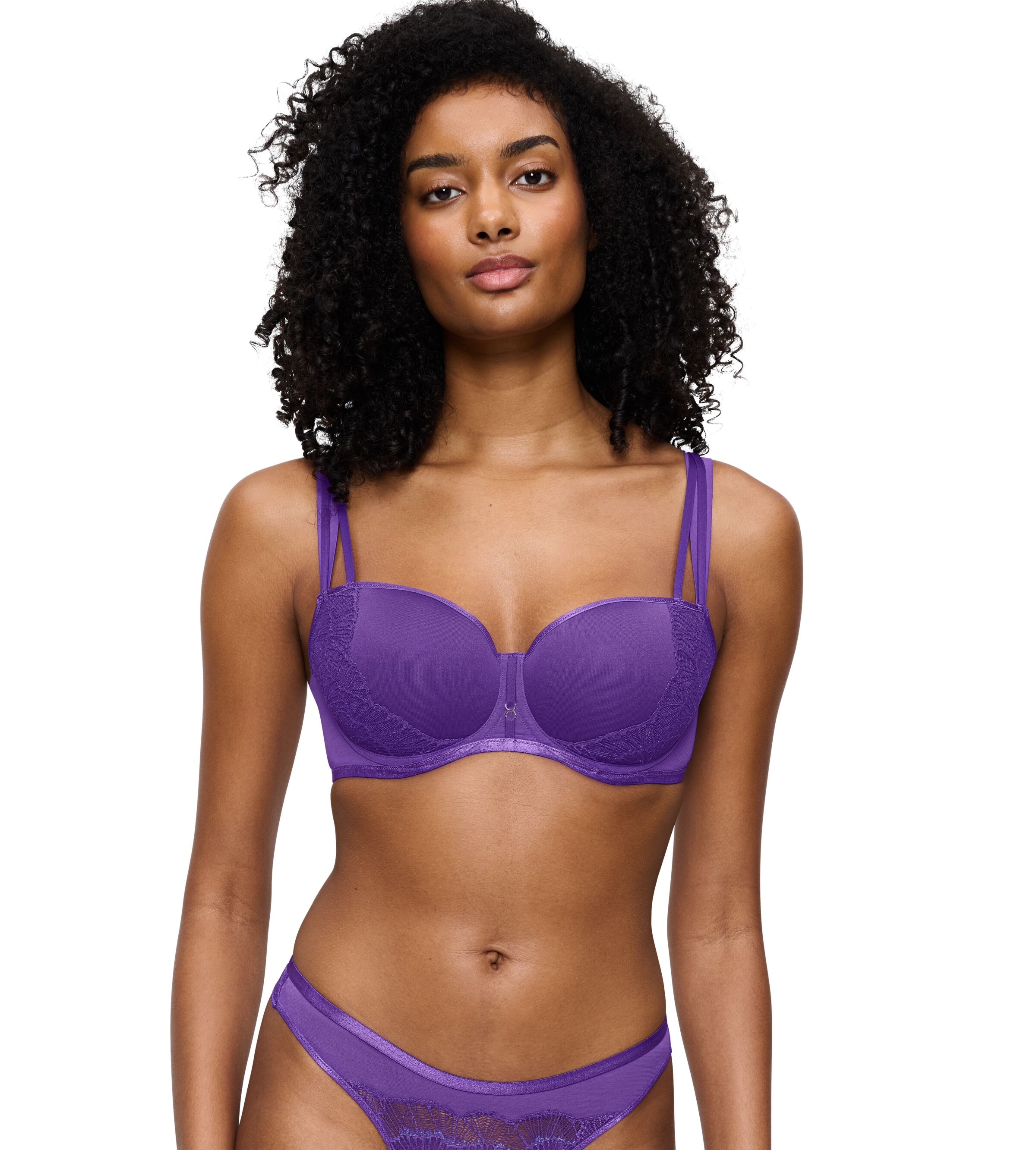 Triumph Balconette-BH "Palina Moonlight Kiss" Triumph x Palina Rojinski, gefütterte Spacer-Cups, Spitze, Glitzergarn