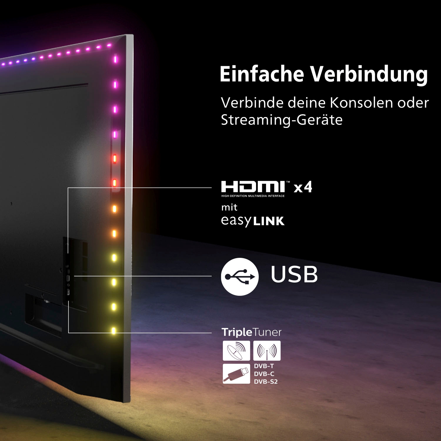 Philips LED-Fernseher »50PUS8107/12«, 4K Ultra HD, Android TV-Smart-TV, Ambilight (3-seitig), HDR10+