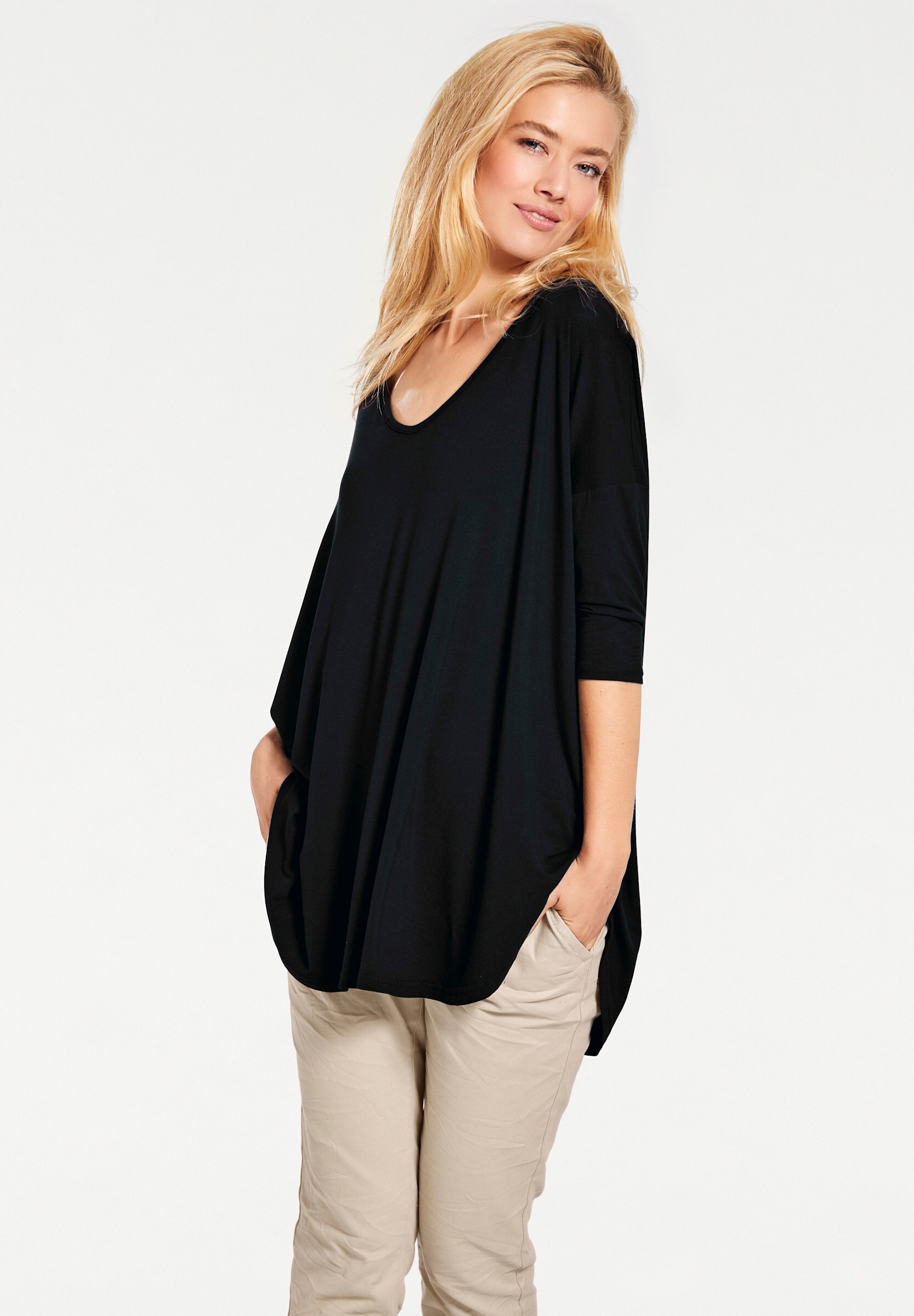 heine T-Shirt »Oversized Shirt Oversize-Shirt mit Kaschier-Effekt«