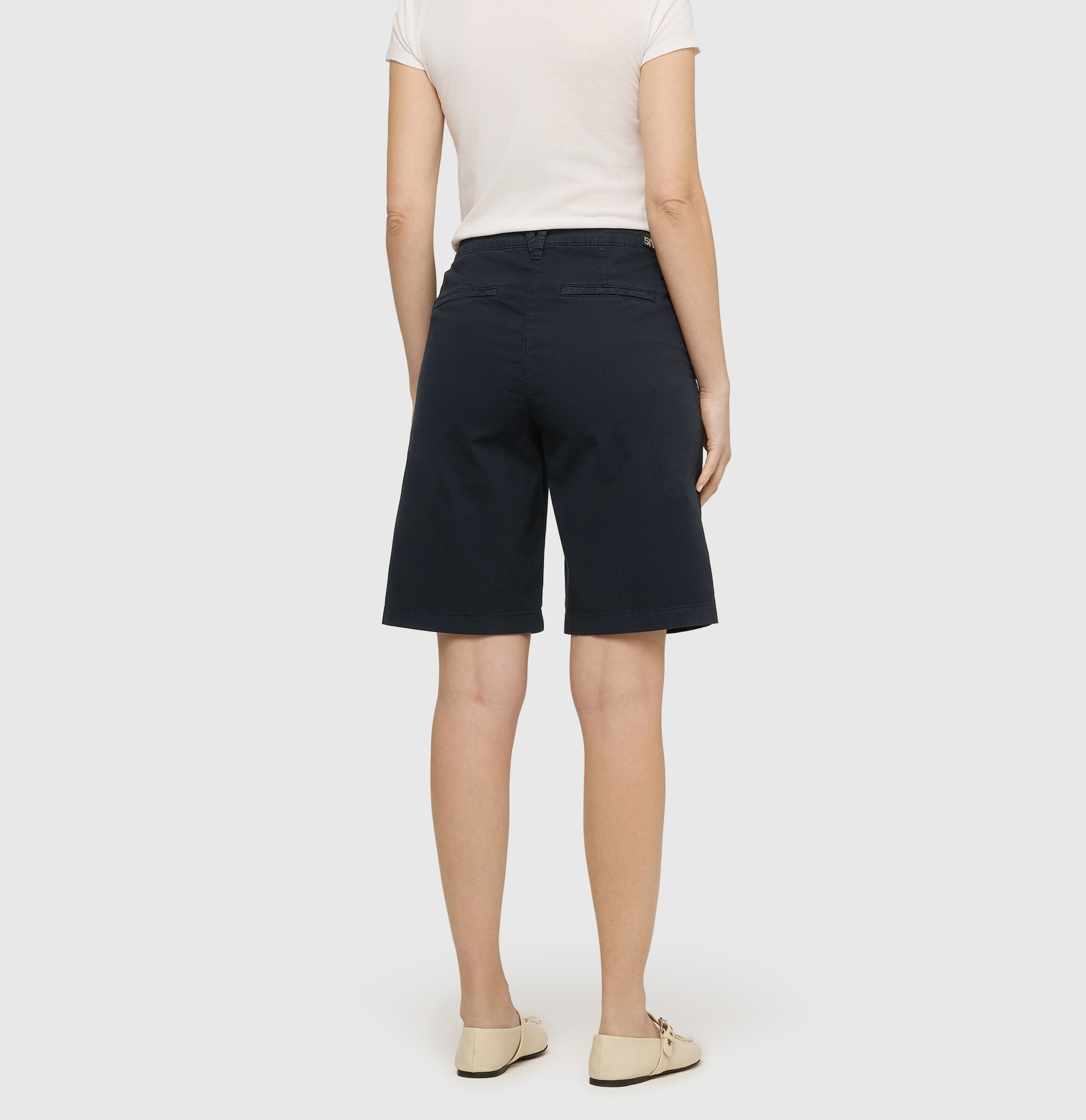 MAC Bermudas »CHINO Bermuda«  weites Bein, mit Deko-Tuch
